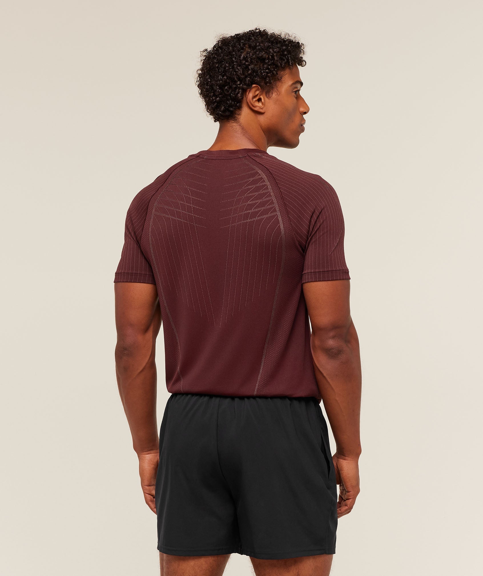 Gymshark Apex Seamless T-Shirt - Rich Maroon/Chestnut Pink