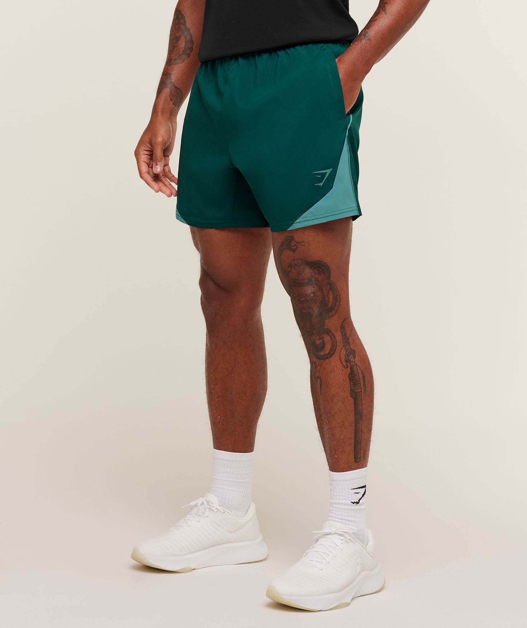 Gymshark Arrival Block 6" Shorts - Weighted Teal