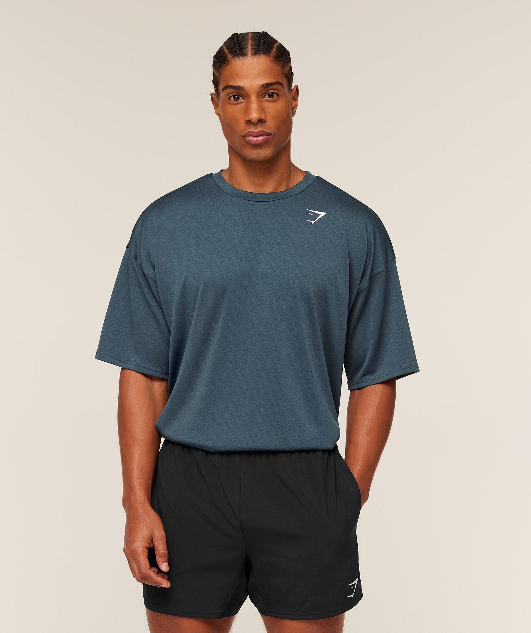 Gymshark Arrival Oversized T-Shirt - GS Stealth Blue