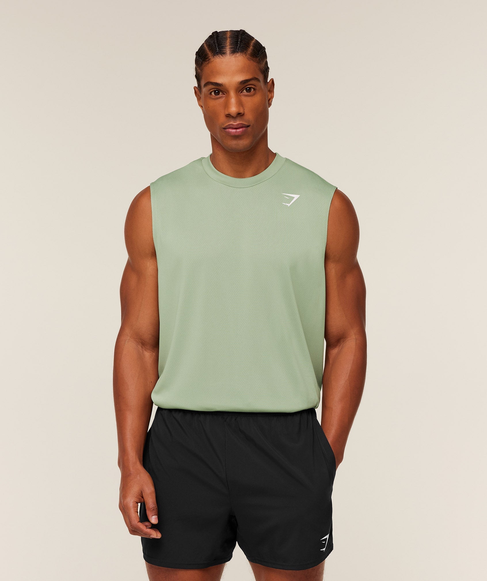 Gymshark Arrival Oversized Tank - GS Haze Green