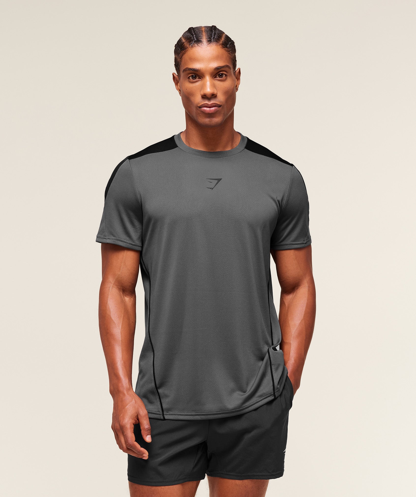 Gymshark Arrival Block T-Shirt - Dark Grey