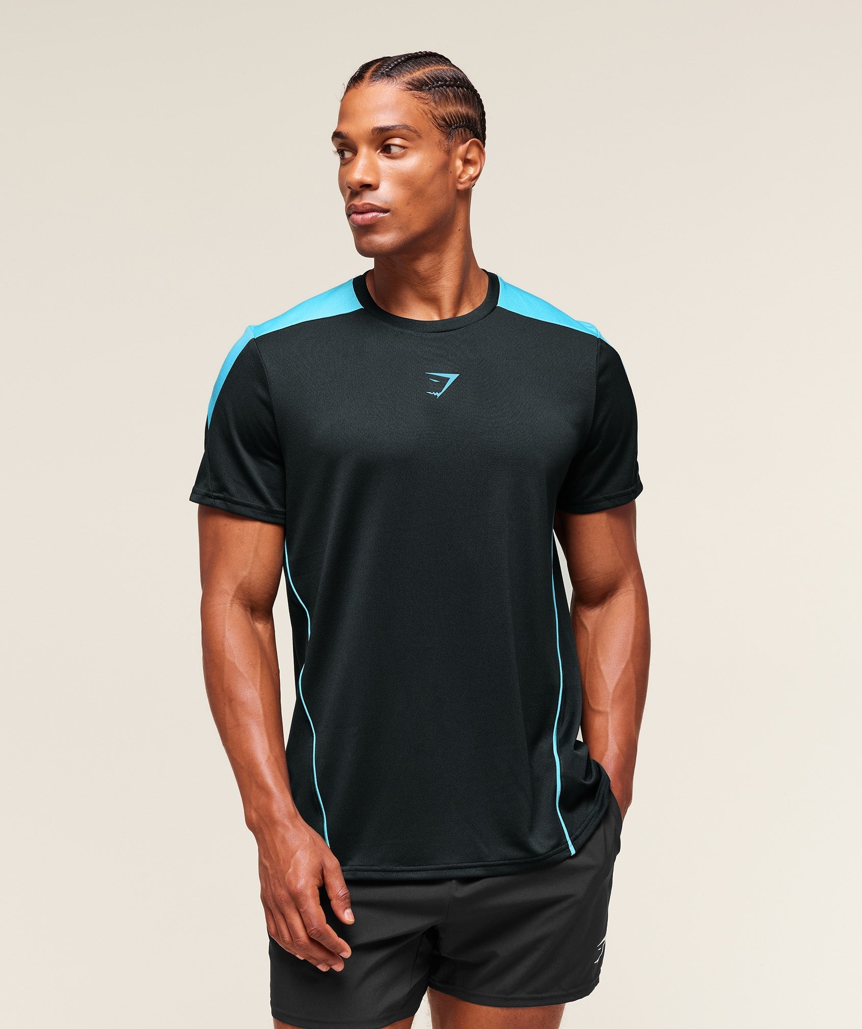 Gymshark Arrival Block T-Shirt - Deep Petrol Blue