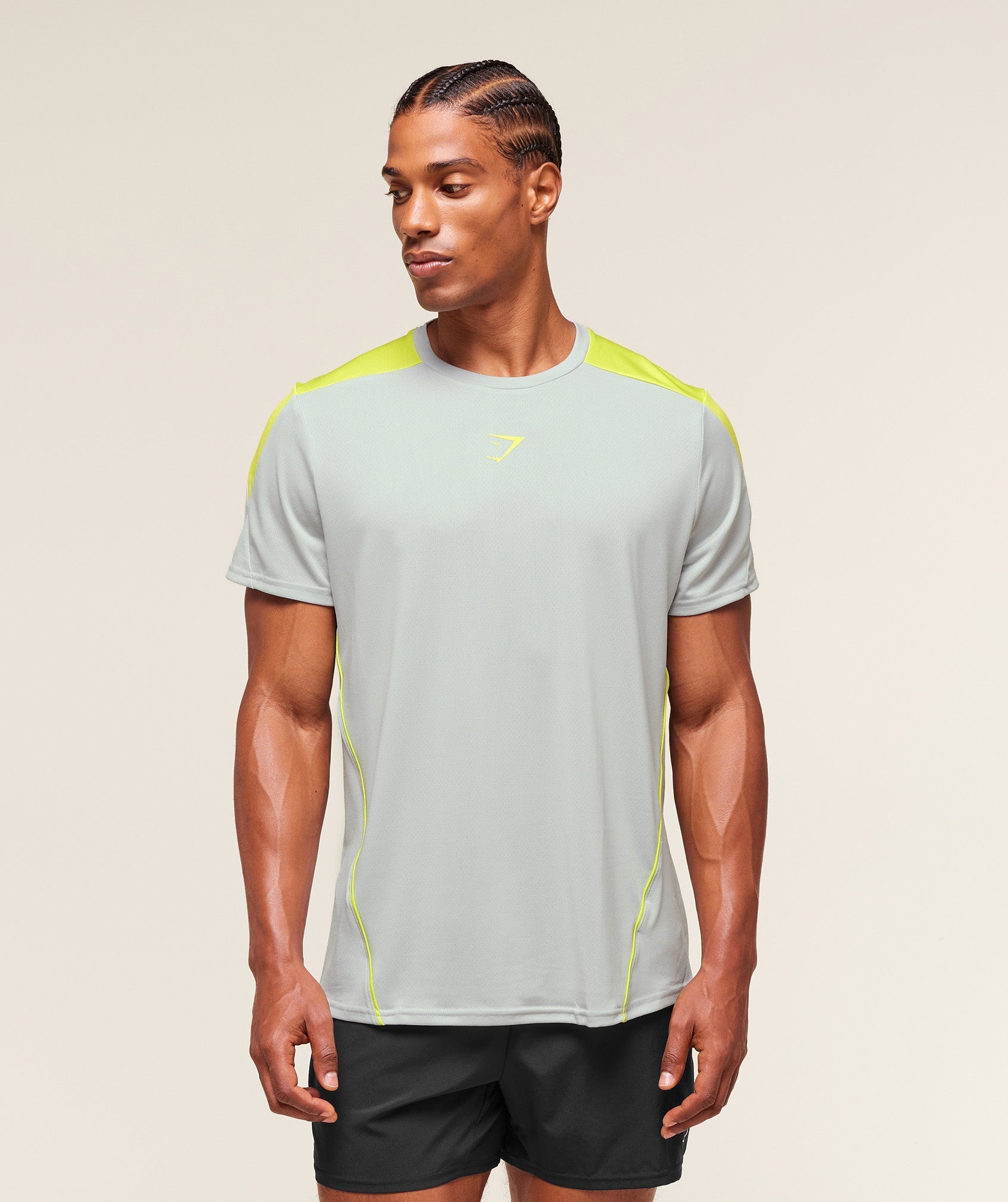 Gymshark Arrival Block T-Shirt - Light Grey