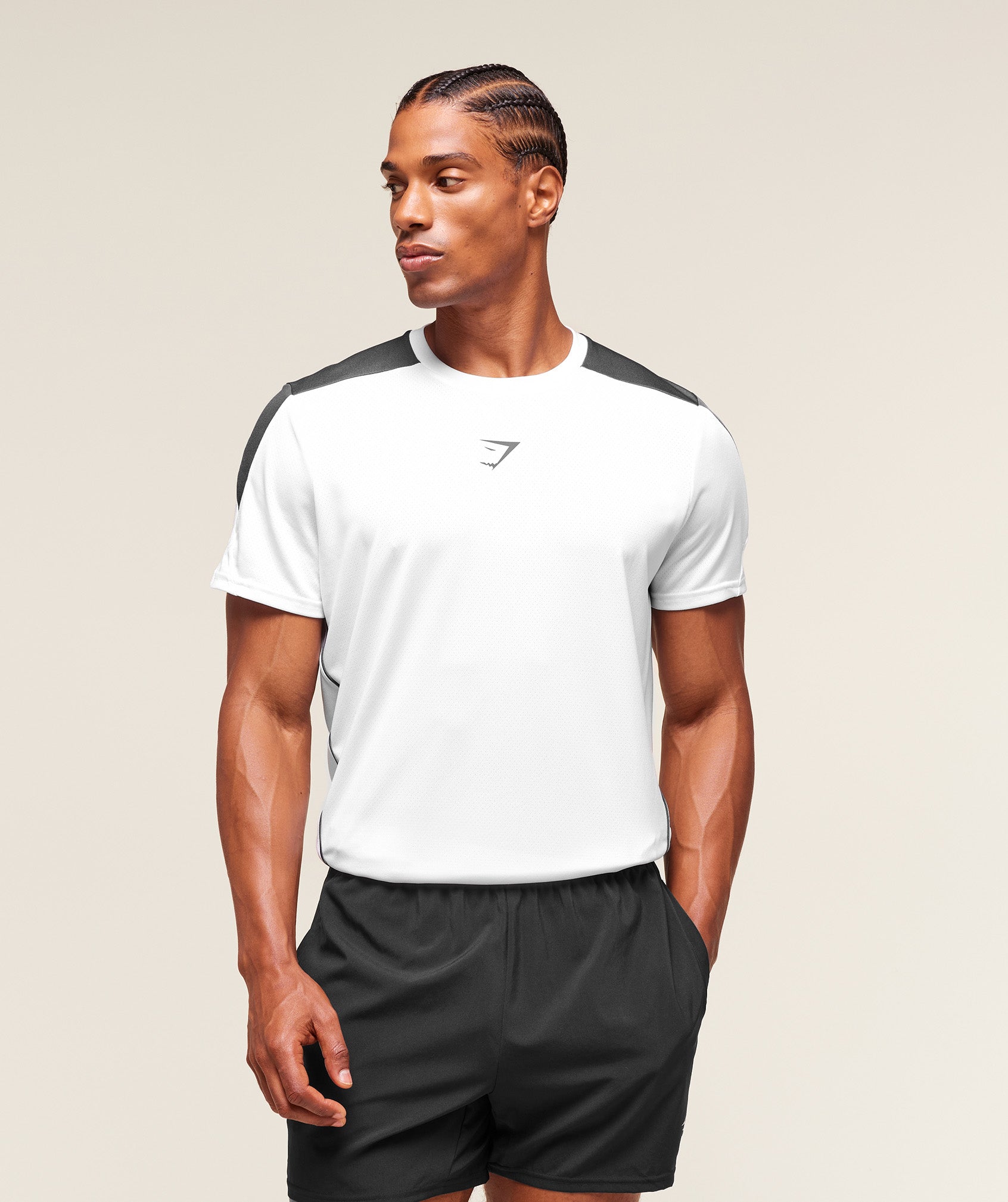 Gymshark Arrival Block T-Shirt - White