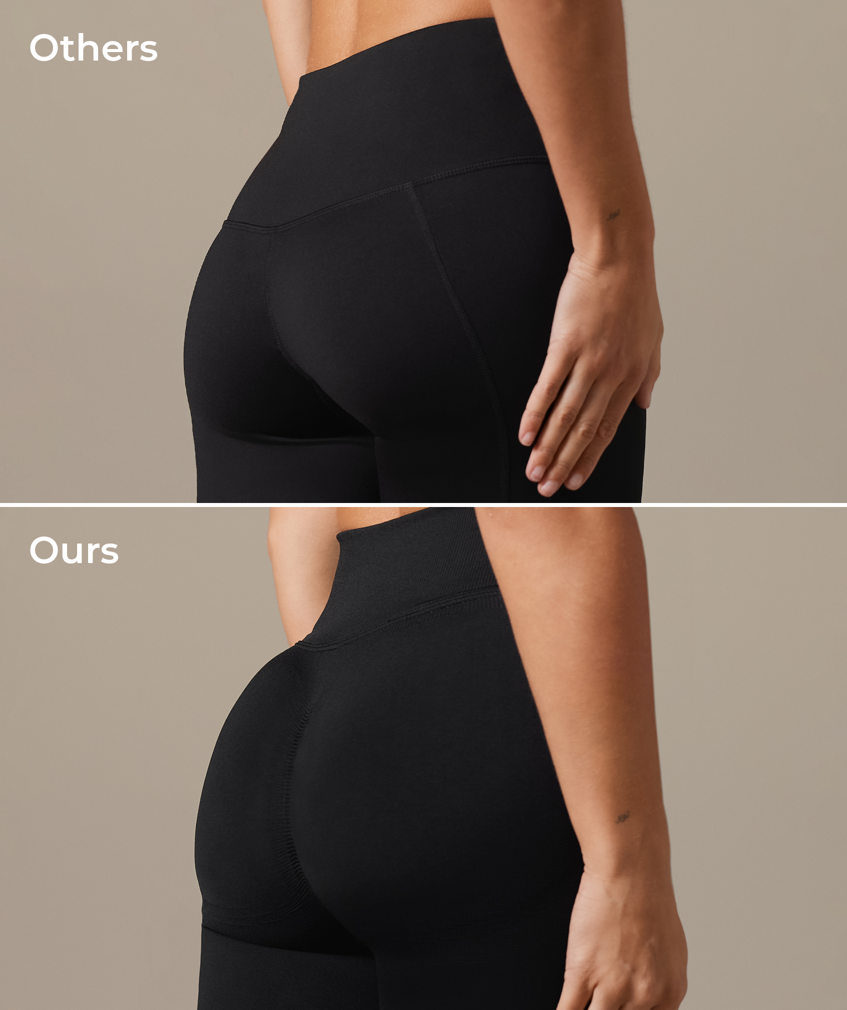 Gymshark Lift Seamless Leggings - Black/Black Marl