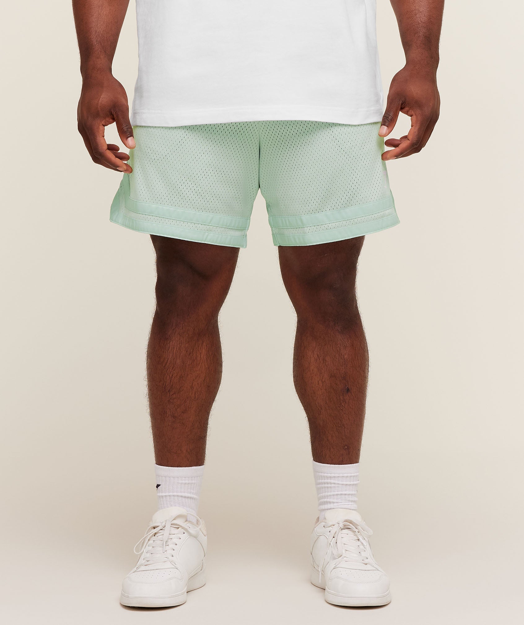 Gymshark Campus Mesh Shorts - Clay Green