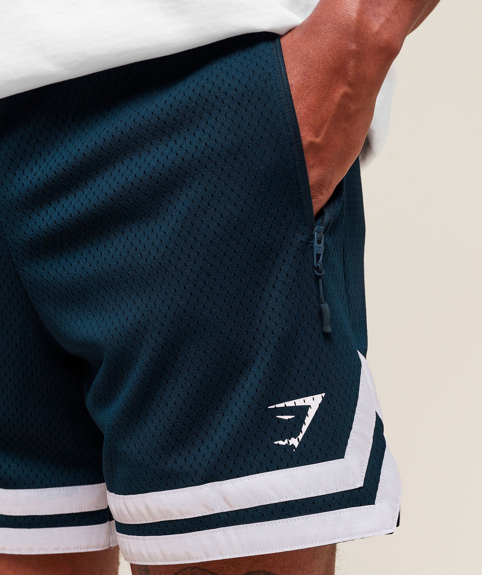 Gymshark Campus Mesh Shorts - Navy