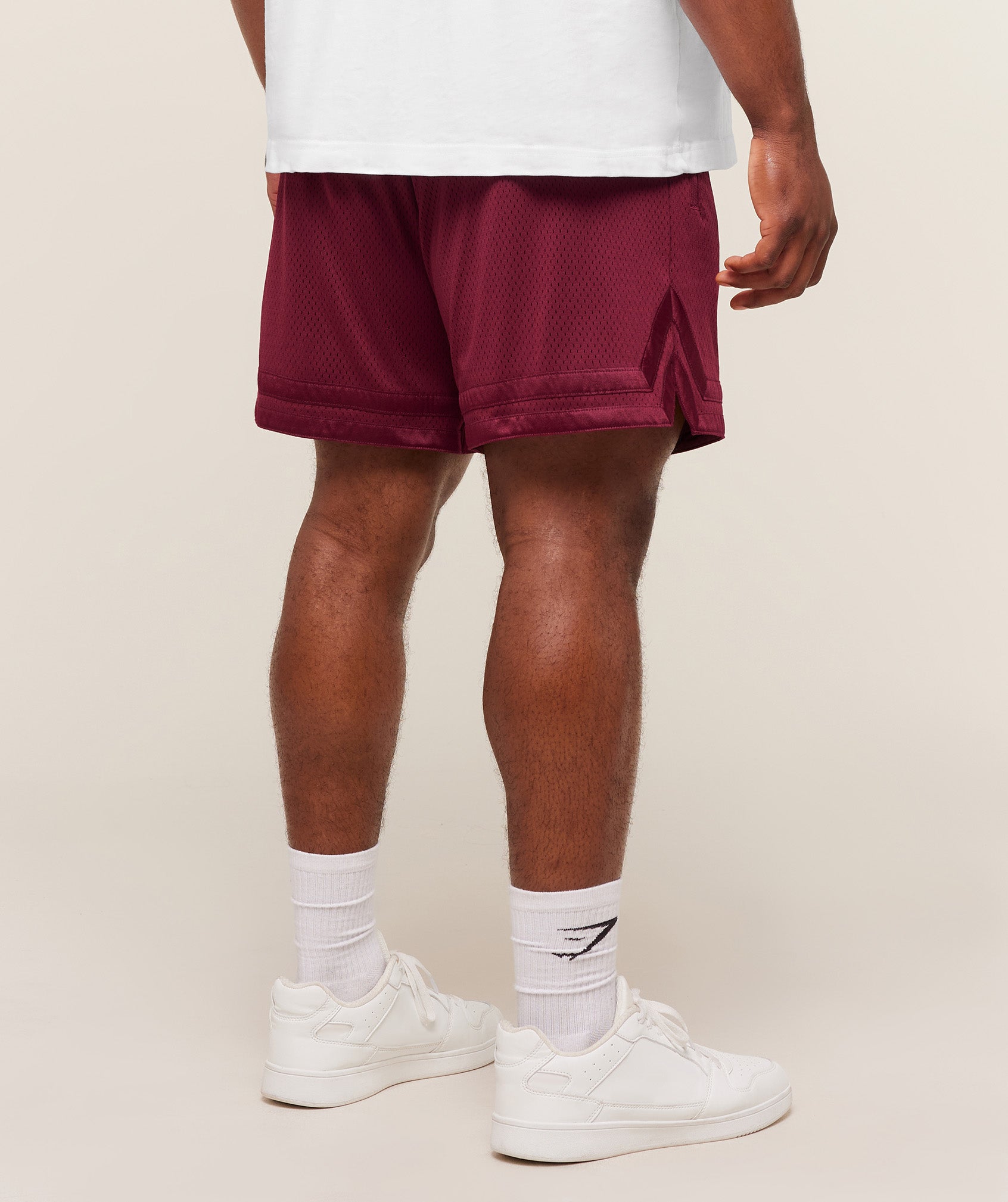 Gymshark Campus Mesh Shorts - Rich Maroon