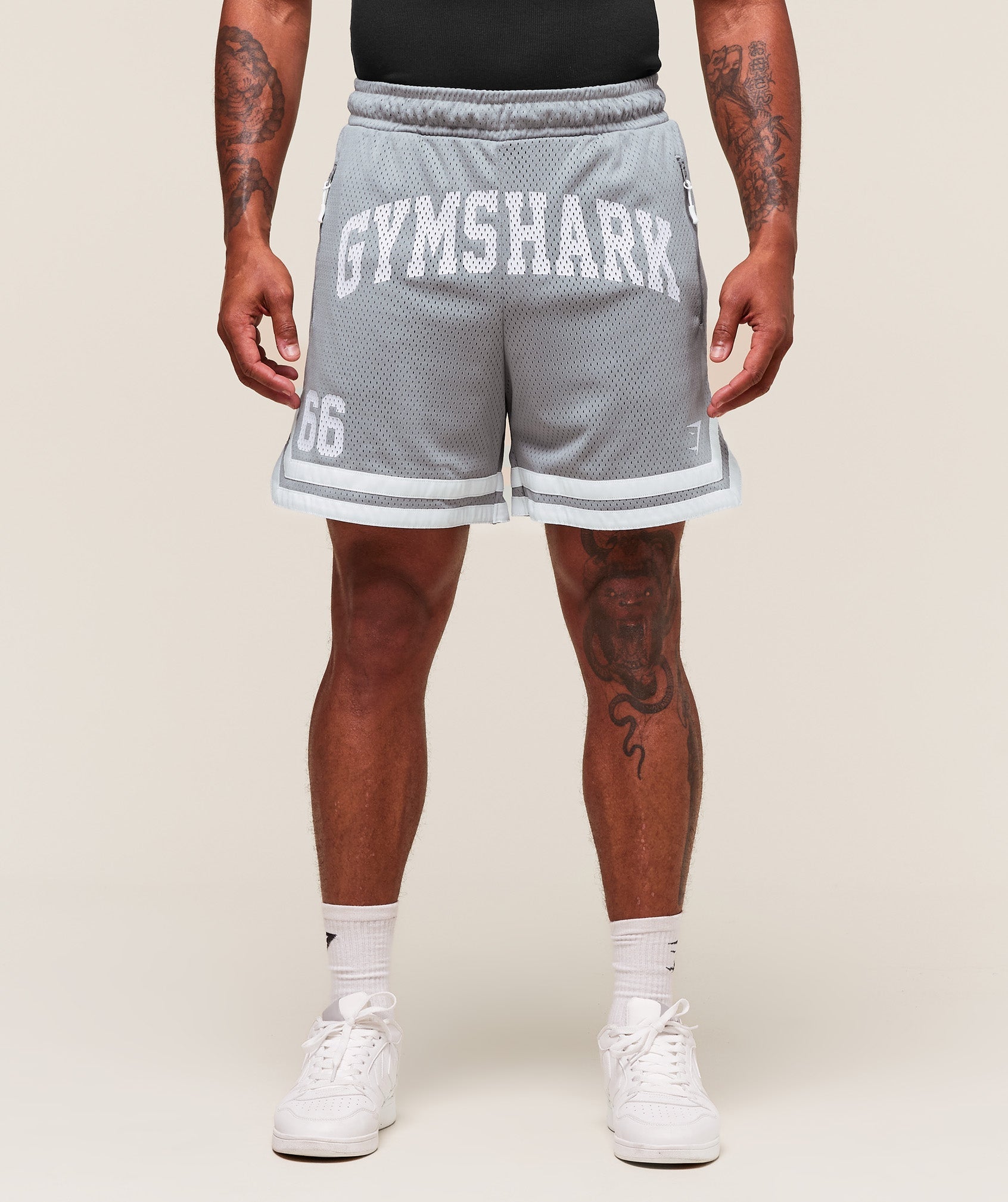 Gymshark Campus Mesh Shorts - Denim Grey