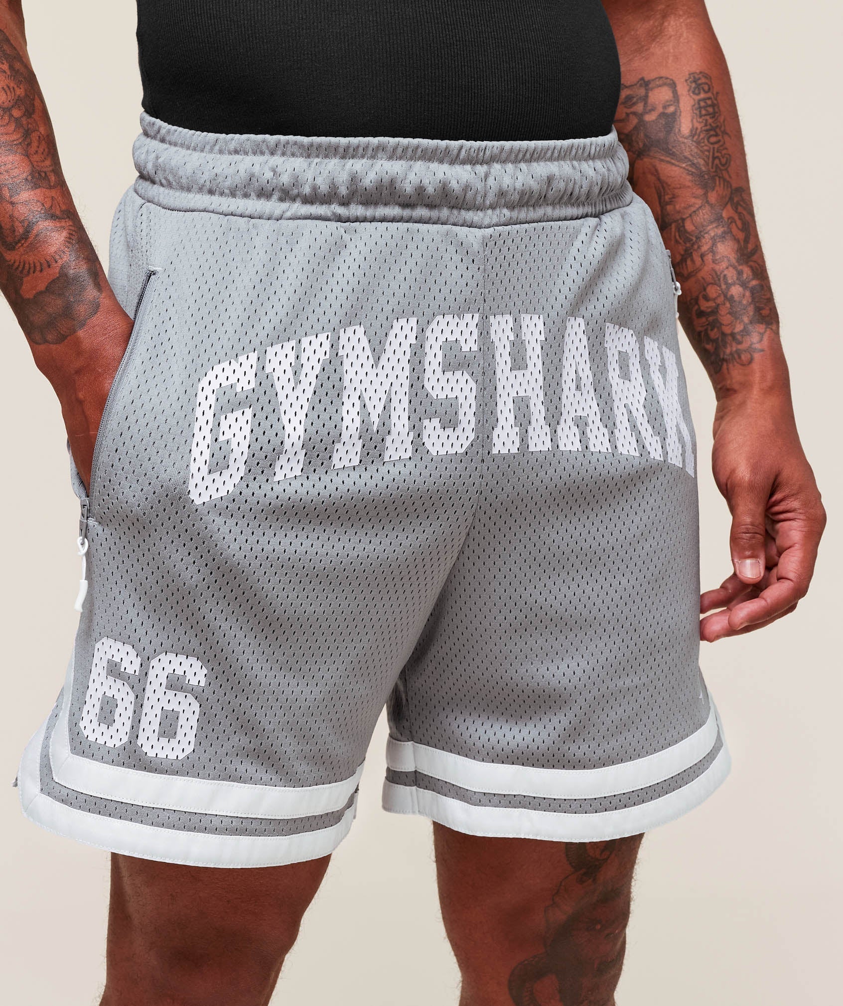 Gymshark Campus Mesh Shorts - Denim Grey