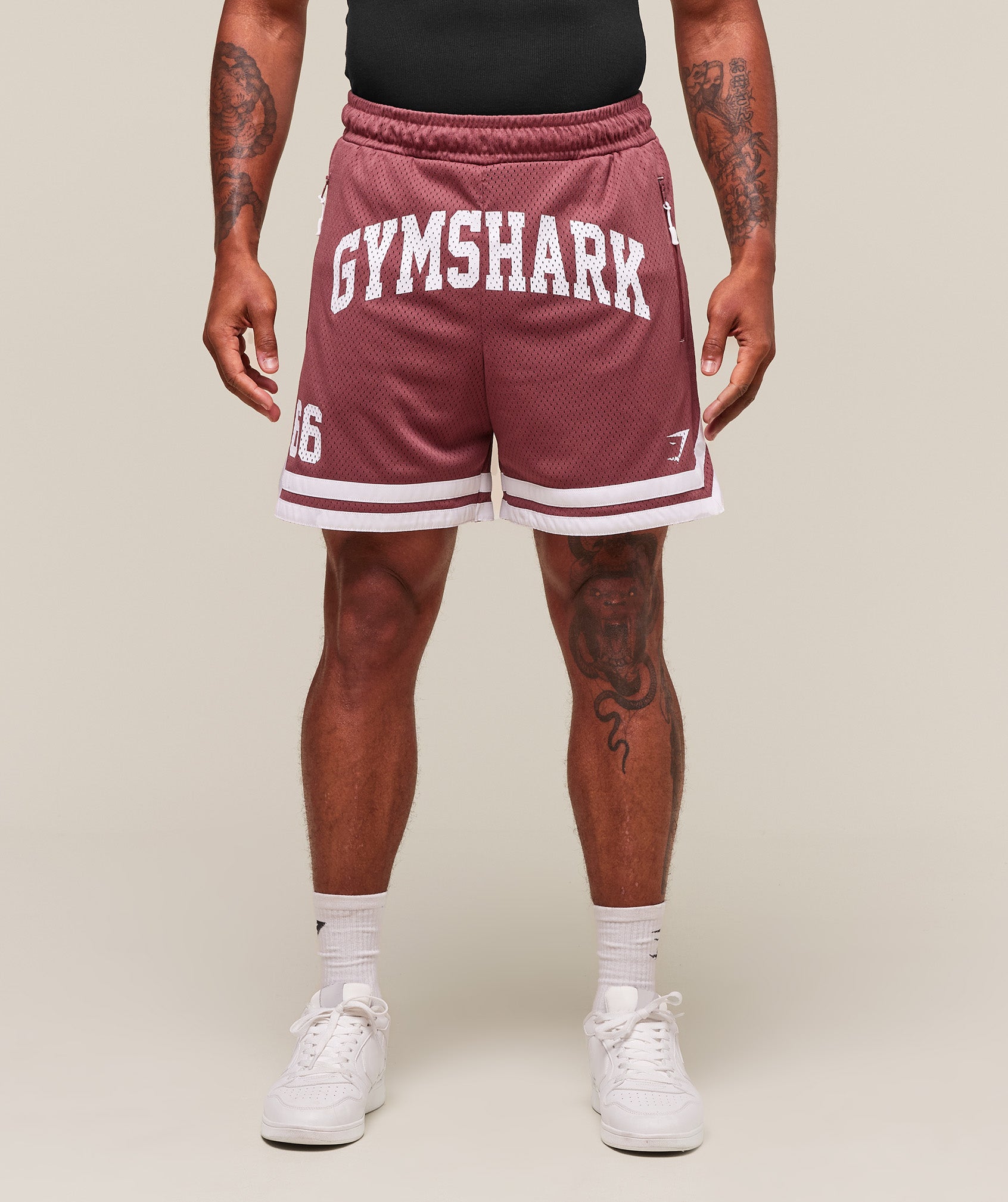 Gymshark Campus Mesh Shorts - Washed Berry Pink