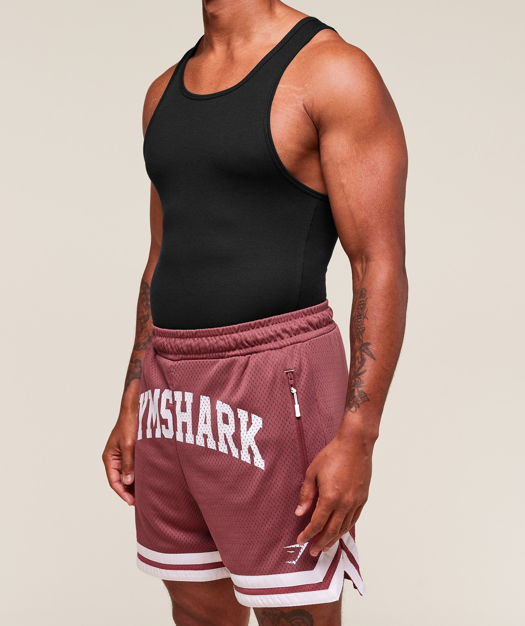 Gymshark Campus Mesh Shorts - Washed Berry Pink