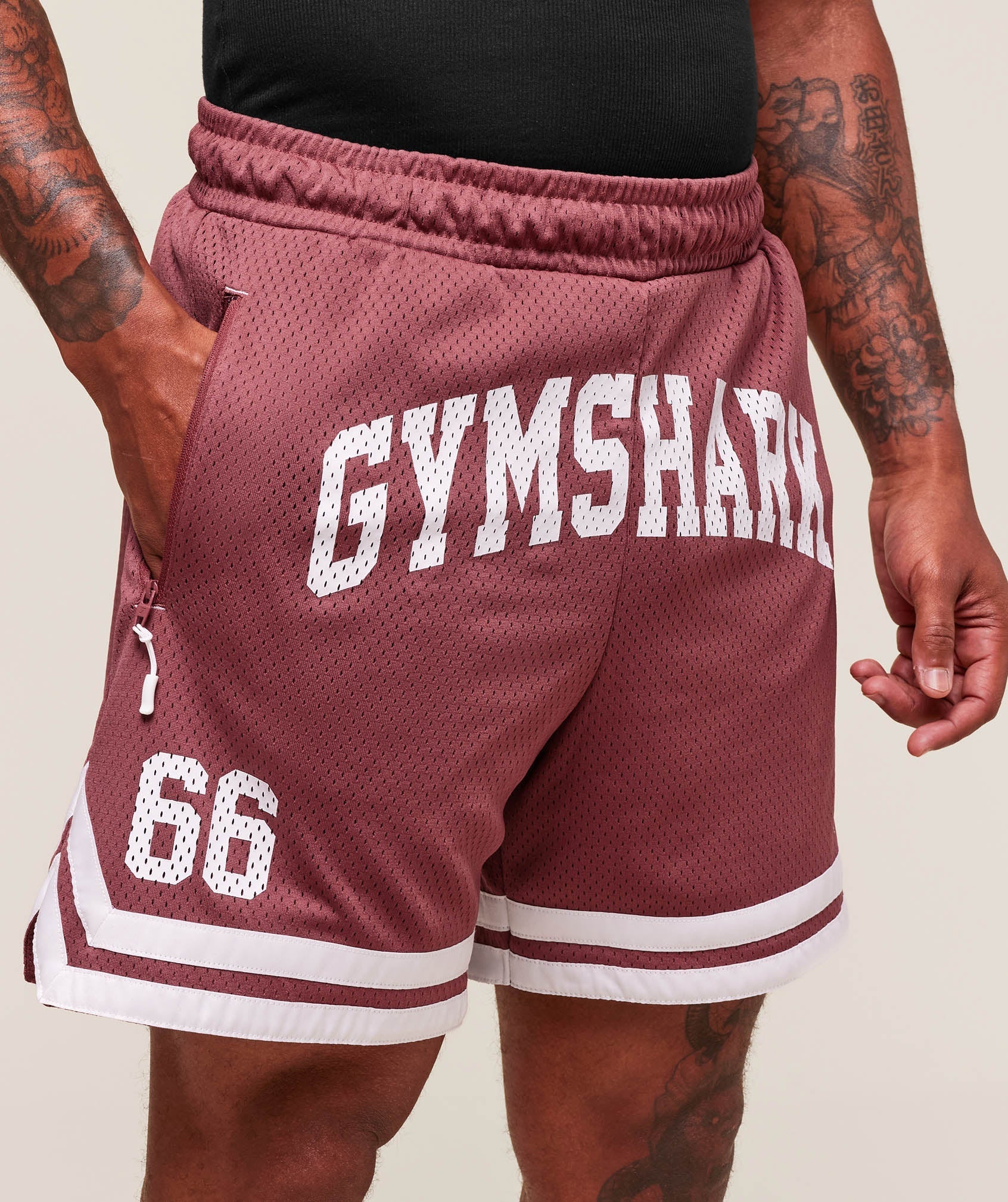 Gymshark Campus Mesh Shorts - Washed Berry Pink