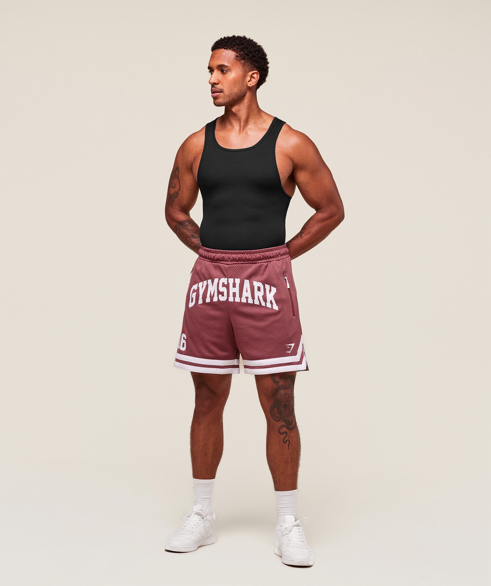 Gymshark Campus Mesh Shorts - Washed Berry Pink