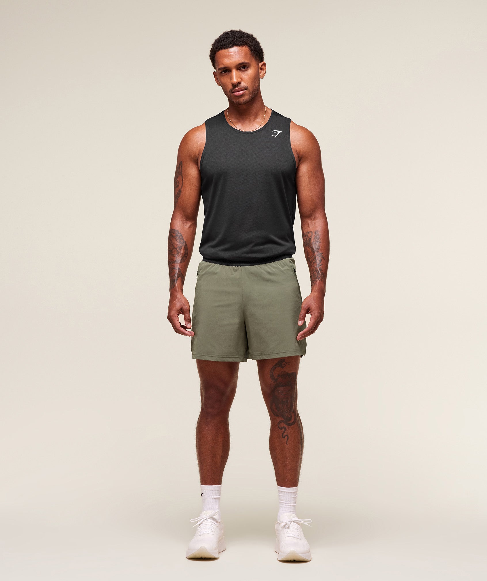 Gymshark Fit Elite 5" Shorts - Base Green