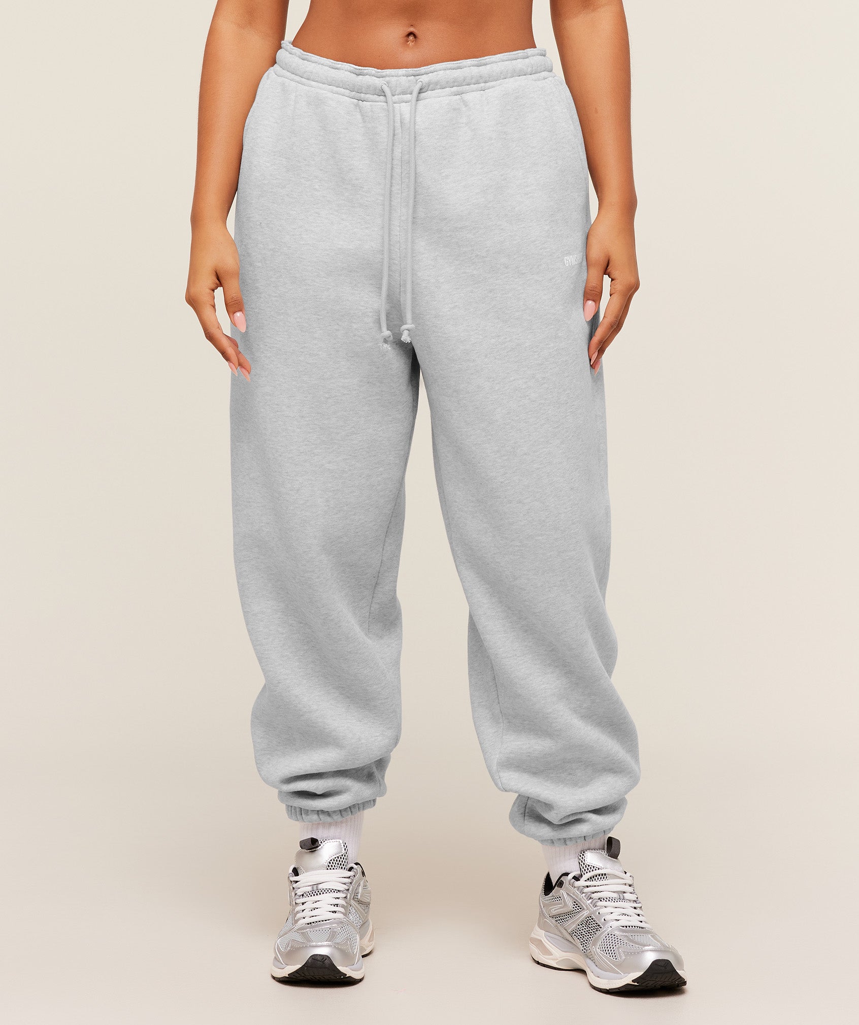 Gymshark Cosy Luxe Cuffed Joggers - Soft Grey Marl