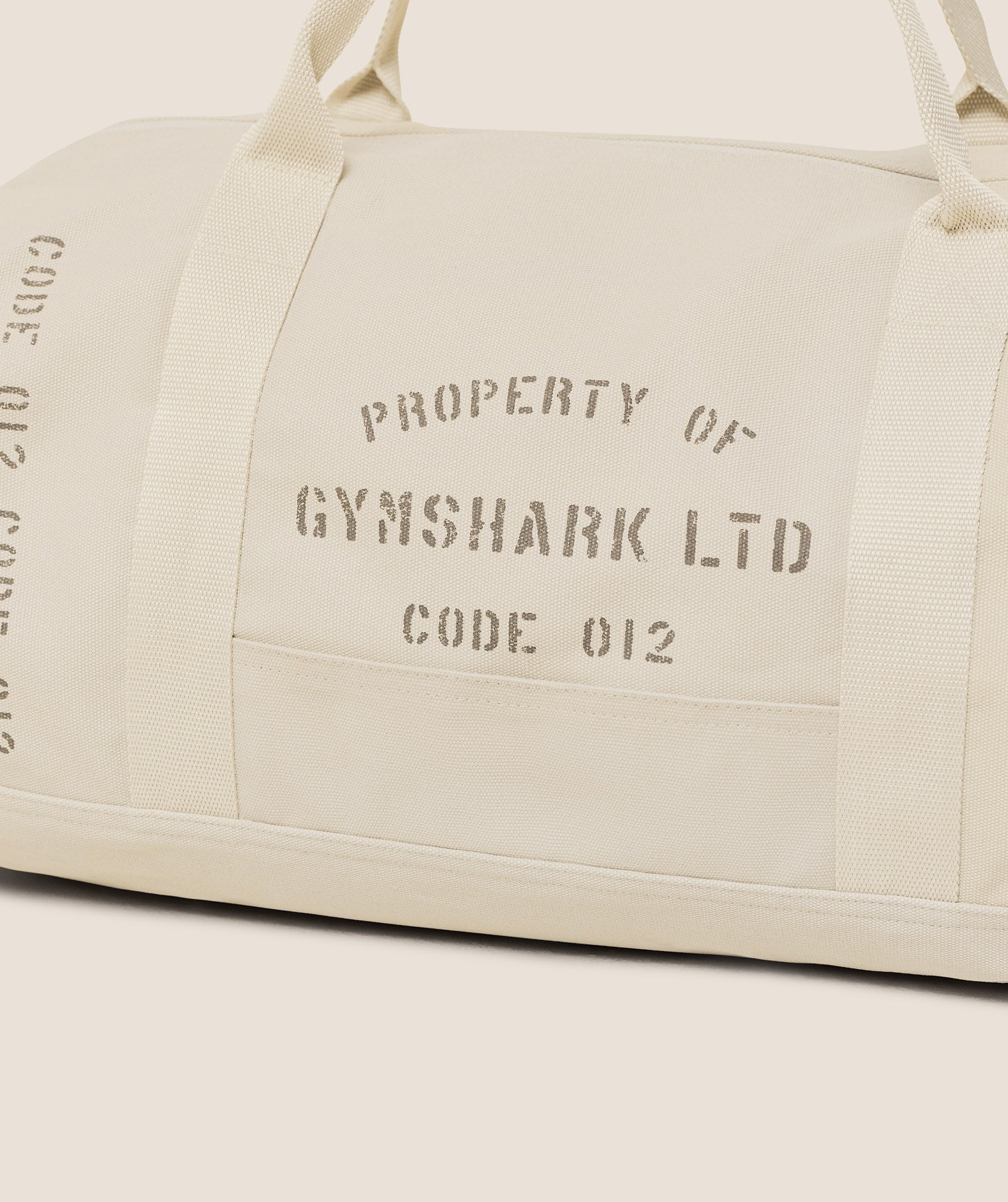 Gymshark Graphic Duffle Bag - Pebble Grey