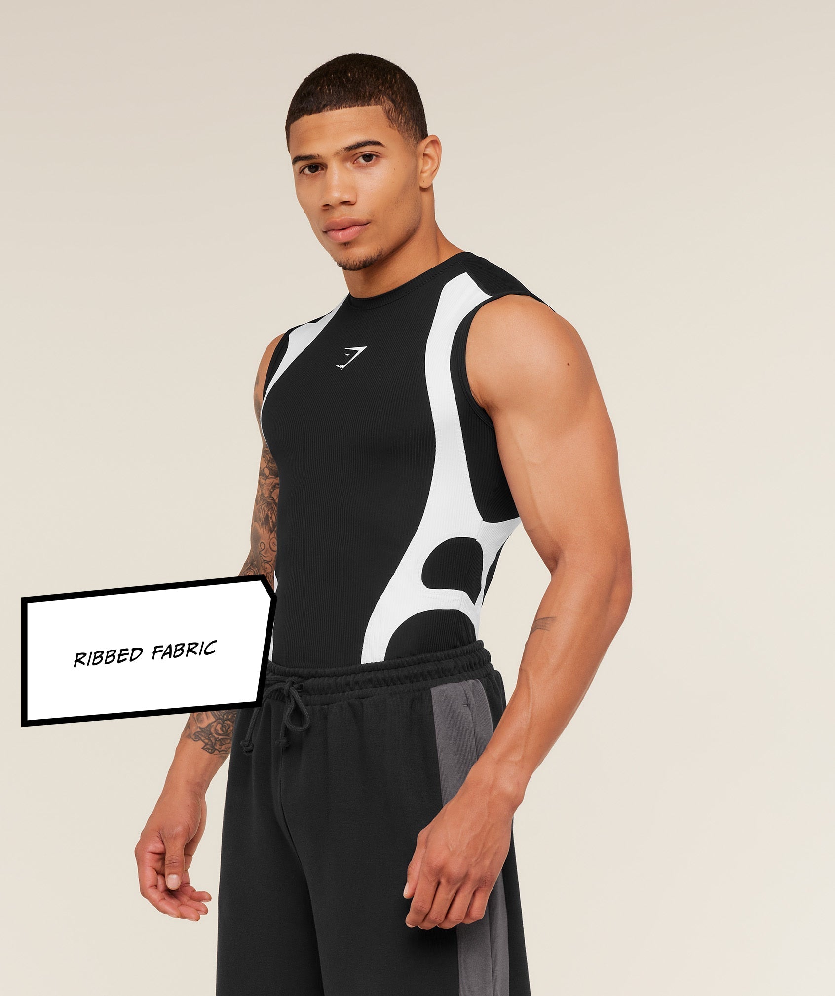 Gymshark x Carlos Belcast Tank Baselayer - GS Black