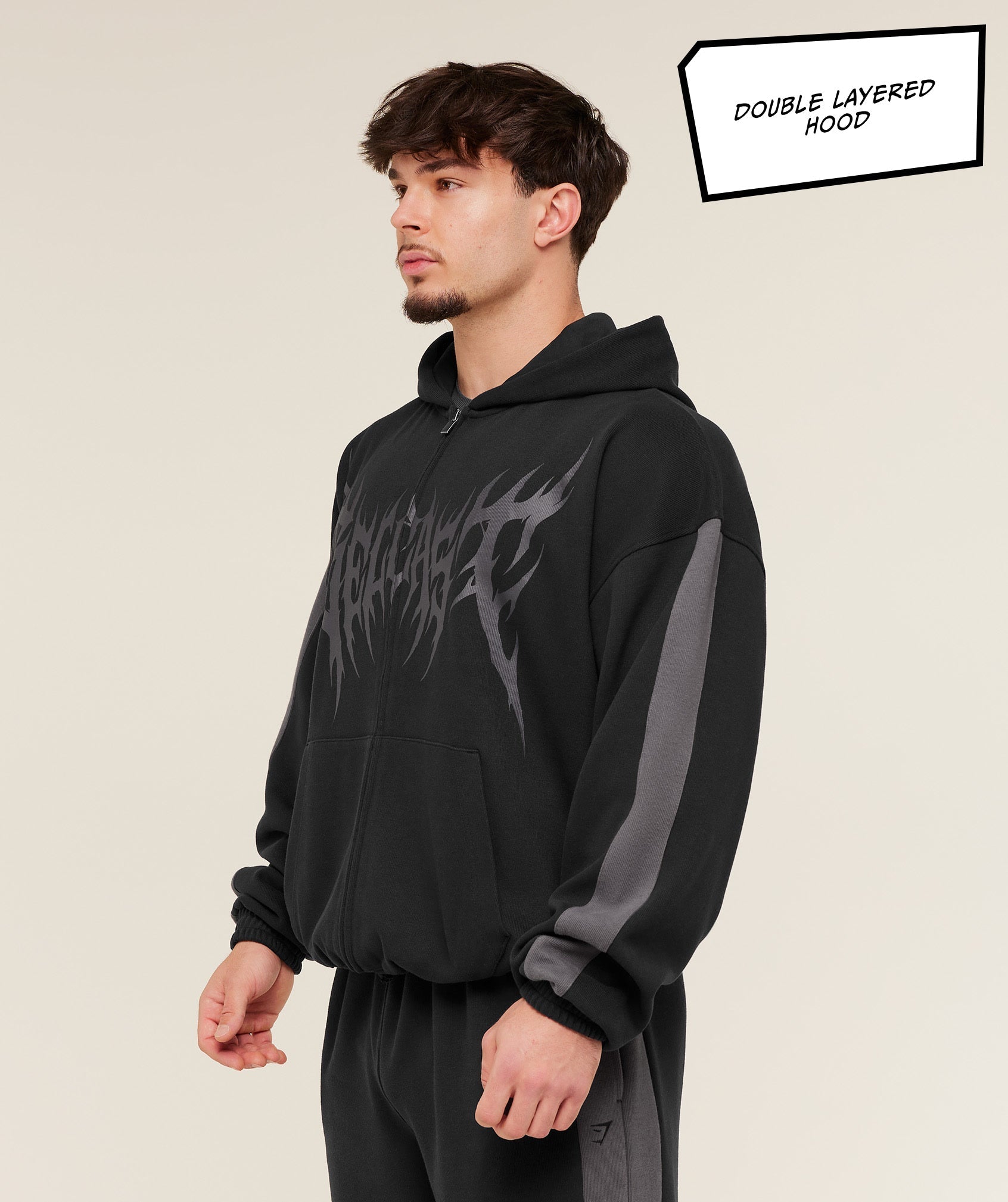Gymshark x Carlos Belcast Zip Up Hoodie - GS Black