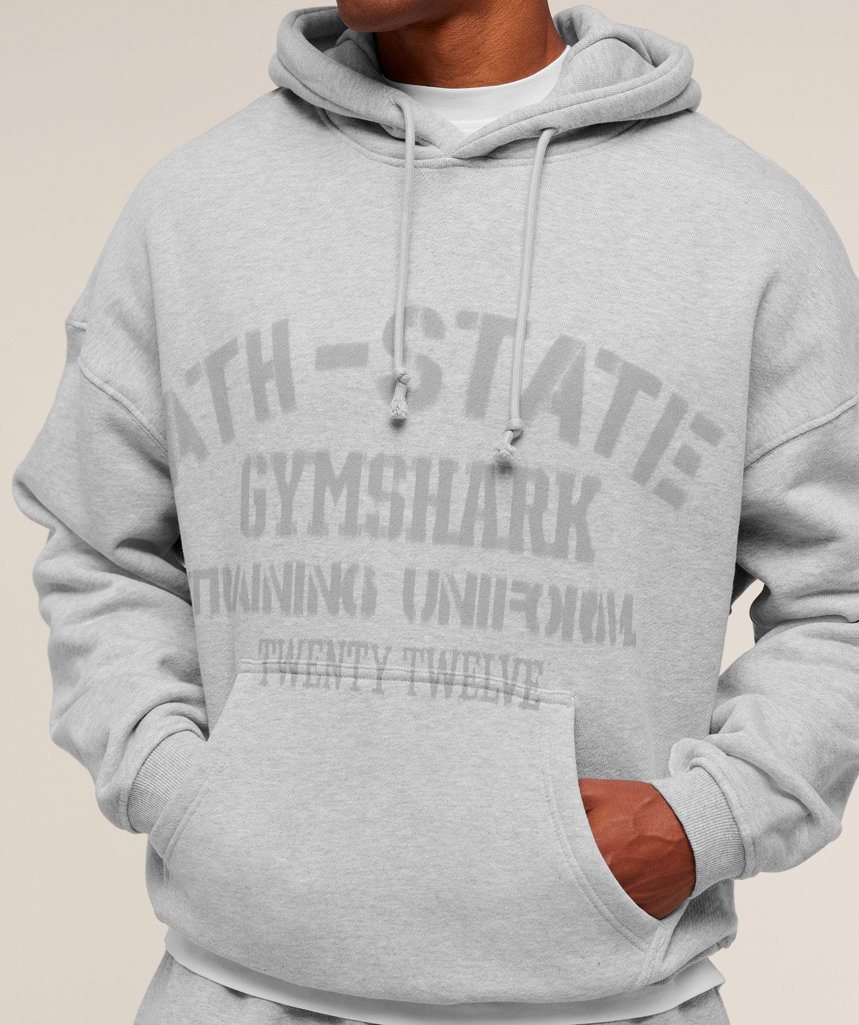 Gymshark Collegiate Hoodie - Soft Grey Marl