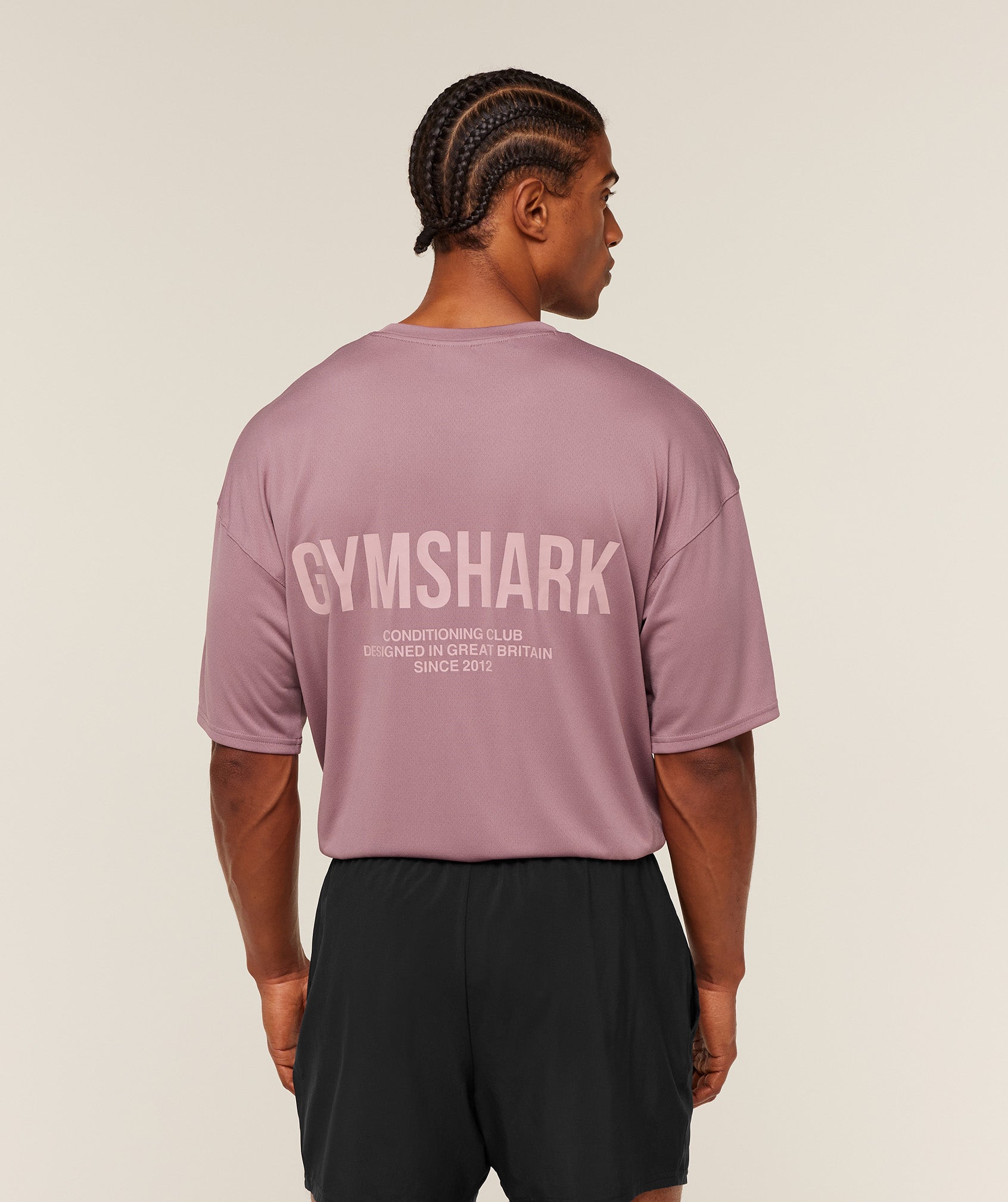Gymshark Conditioning Club Oversized T-Shirt - GS Calm Pink/GS Light Pink
