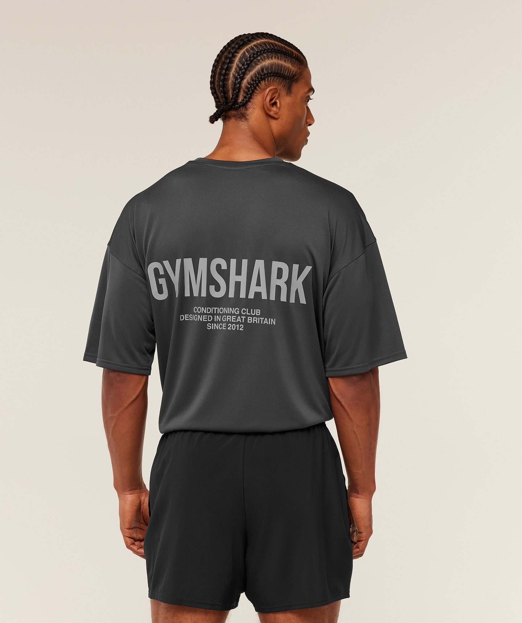 Gymshark Conditioning Club Oversized T-Shirt - GS Onyx Grey/GS Smokey Grey