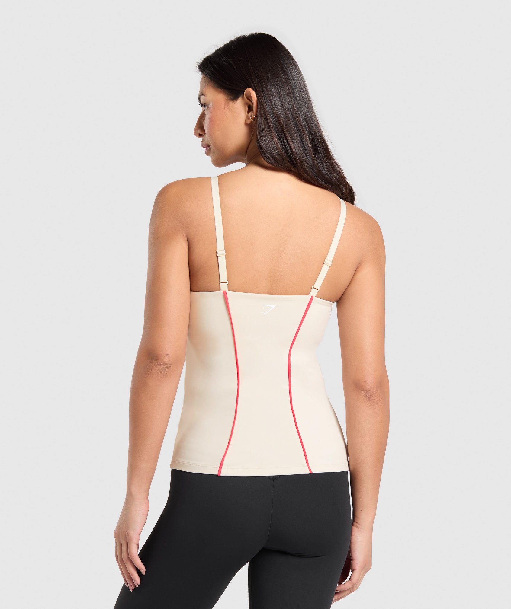 Contour Stitch Tank with Shelf - Oat White