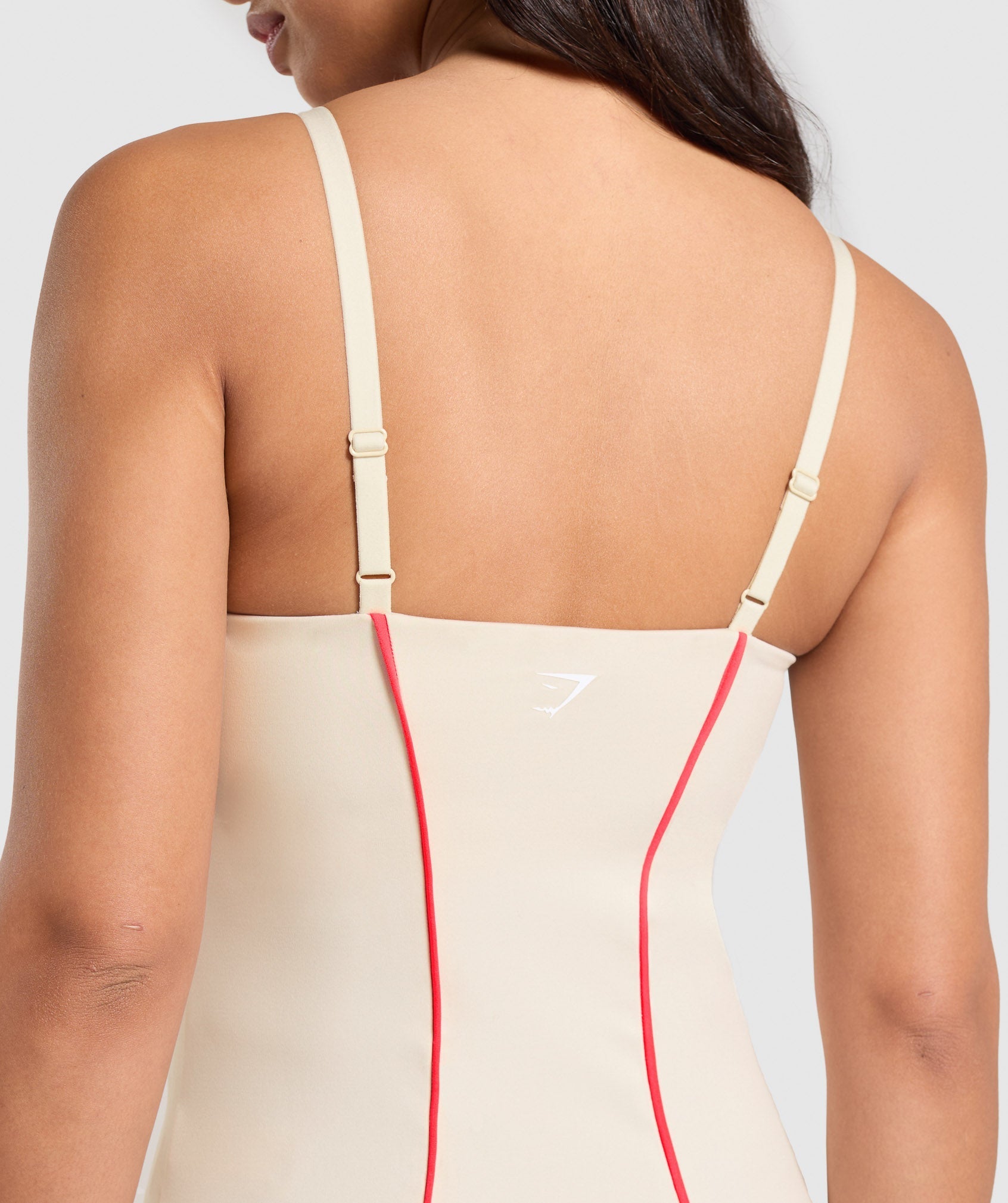 Contour Stitch Tank with Shelf - Oat White