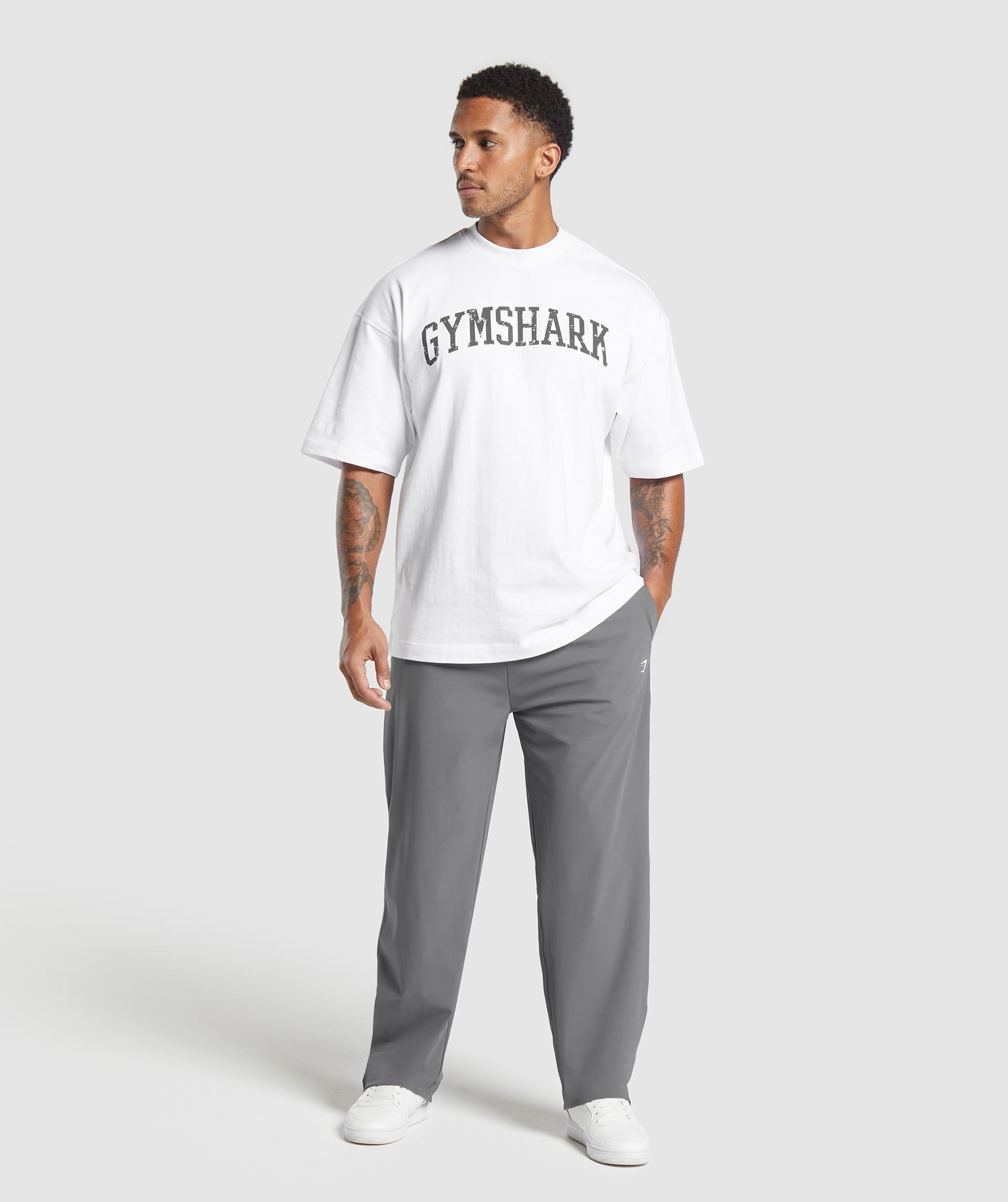 Gymshark Contrast Straight Leg Pant - Pitch Grey