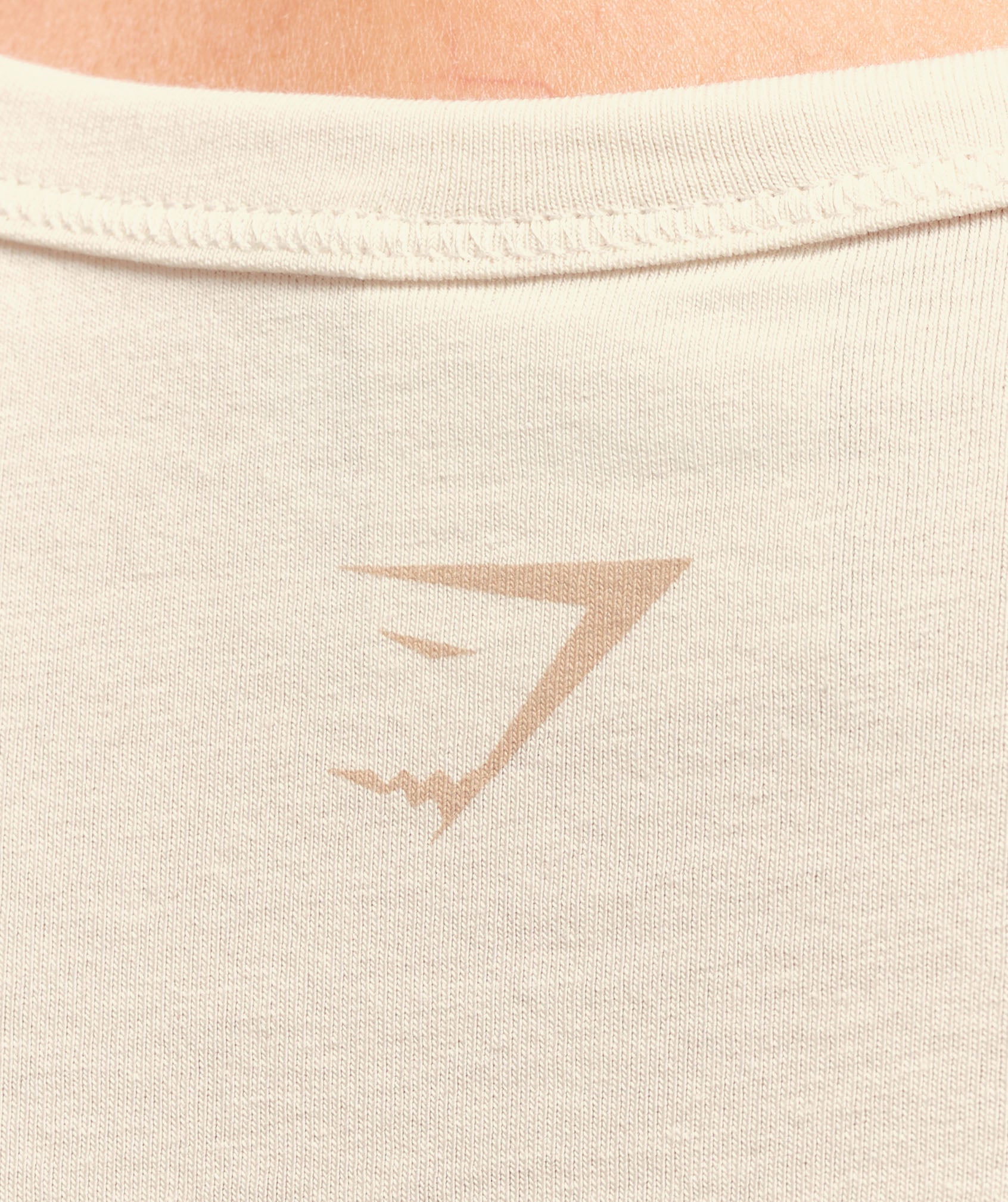 Gymshark Cotton Graphic Midi T-Shirt - Oat White