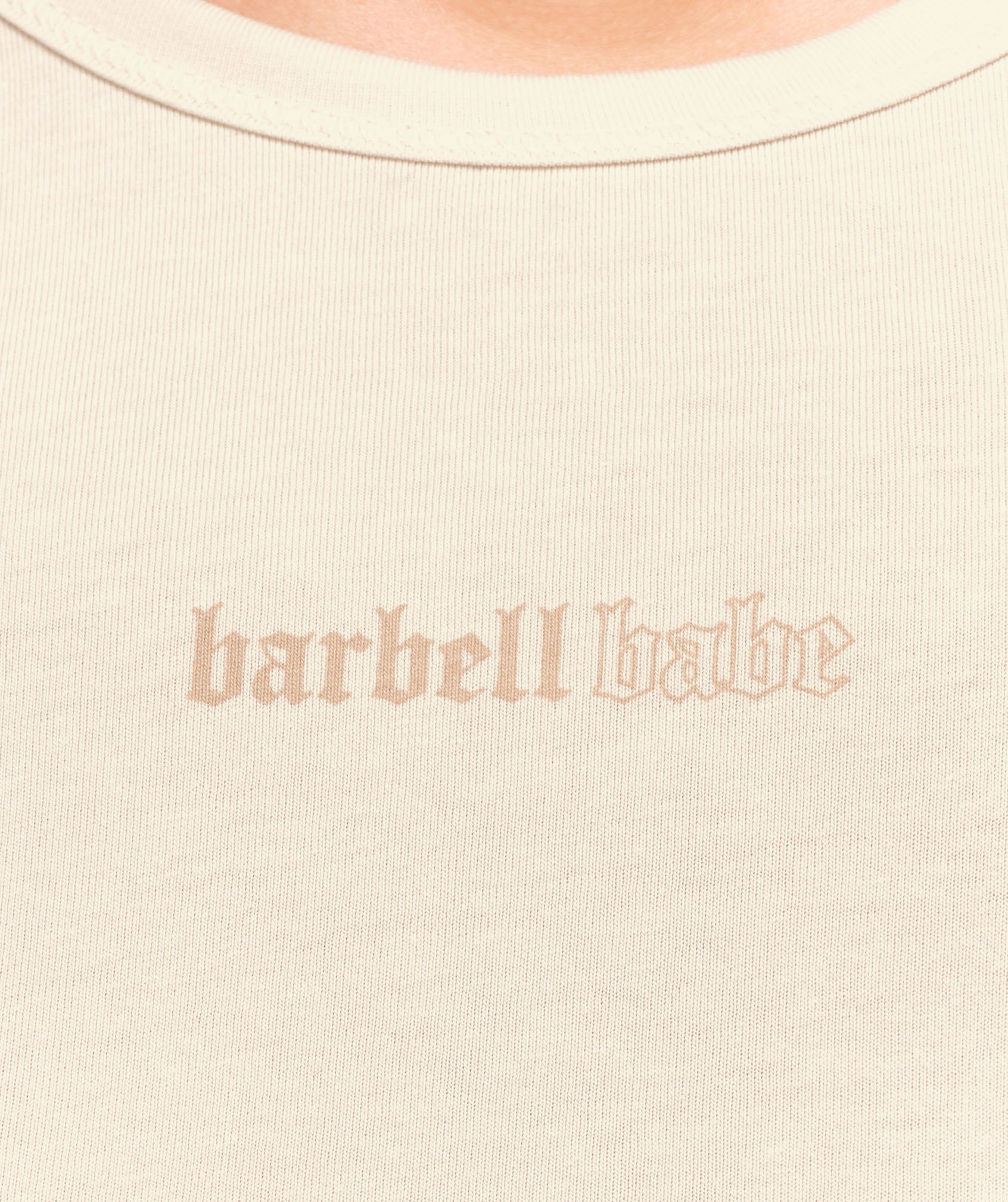 Gymshark Cotton Graphic Midi T-Shirt - Oat White