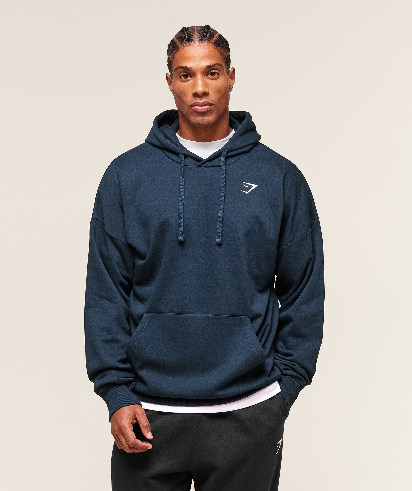Gymshark Crest Oversized Hoodie - Navy