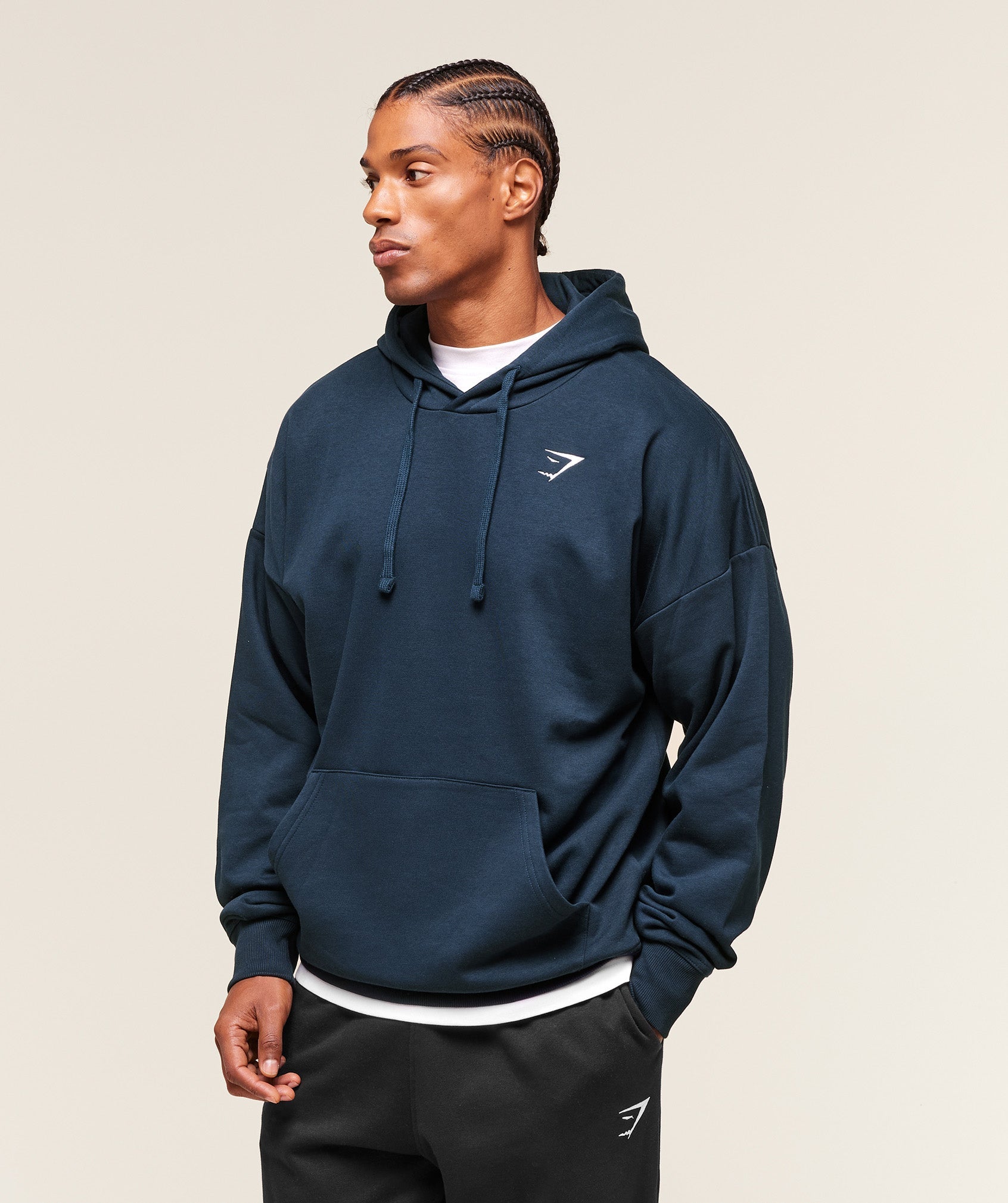 Gymshark Crest Oversized Hoodie - Navy
