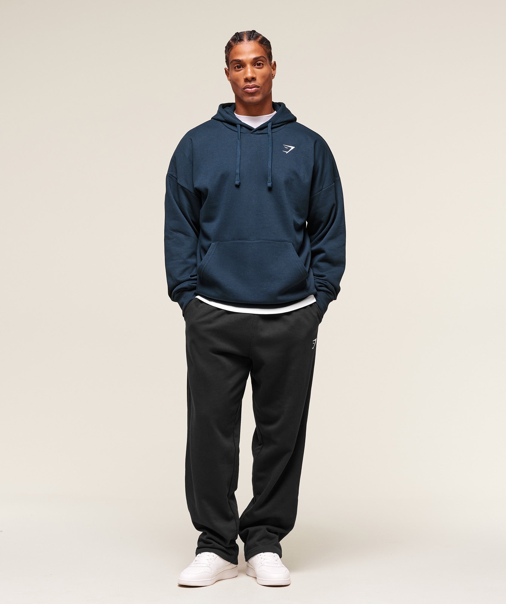 Gymshark Crest Oversized Hoodie - Navy