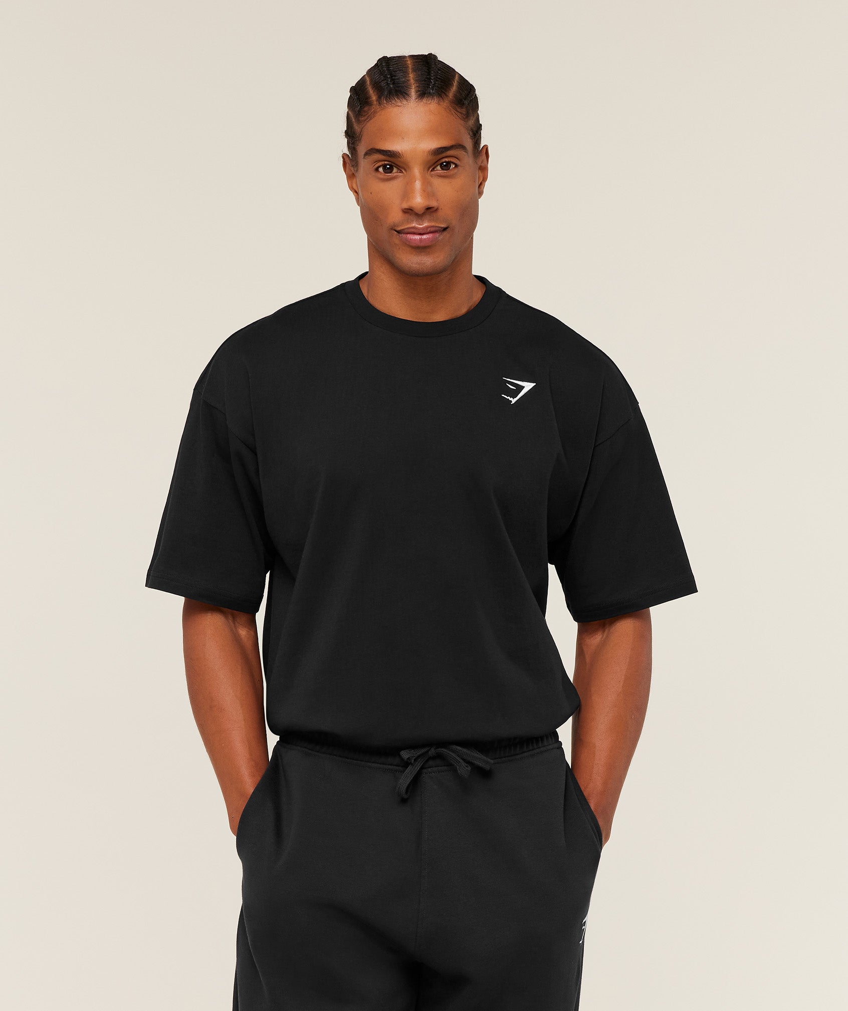 Gymshark Crest Oversized T-Shirt - GS Black