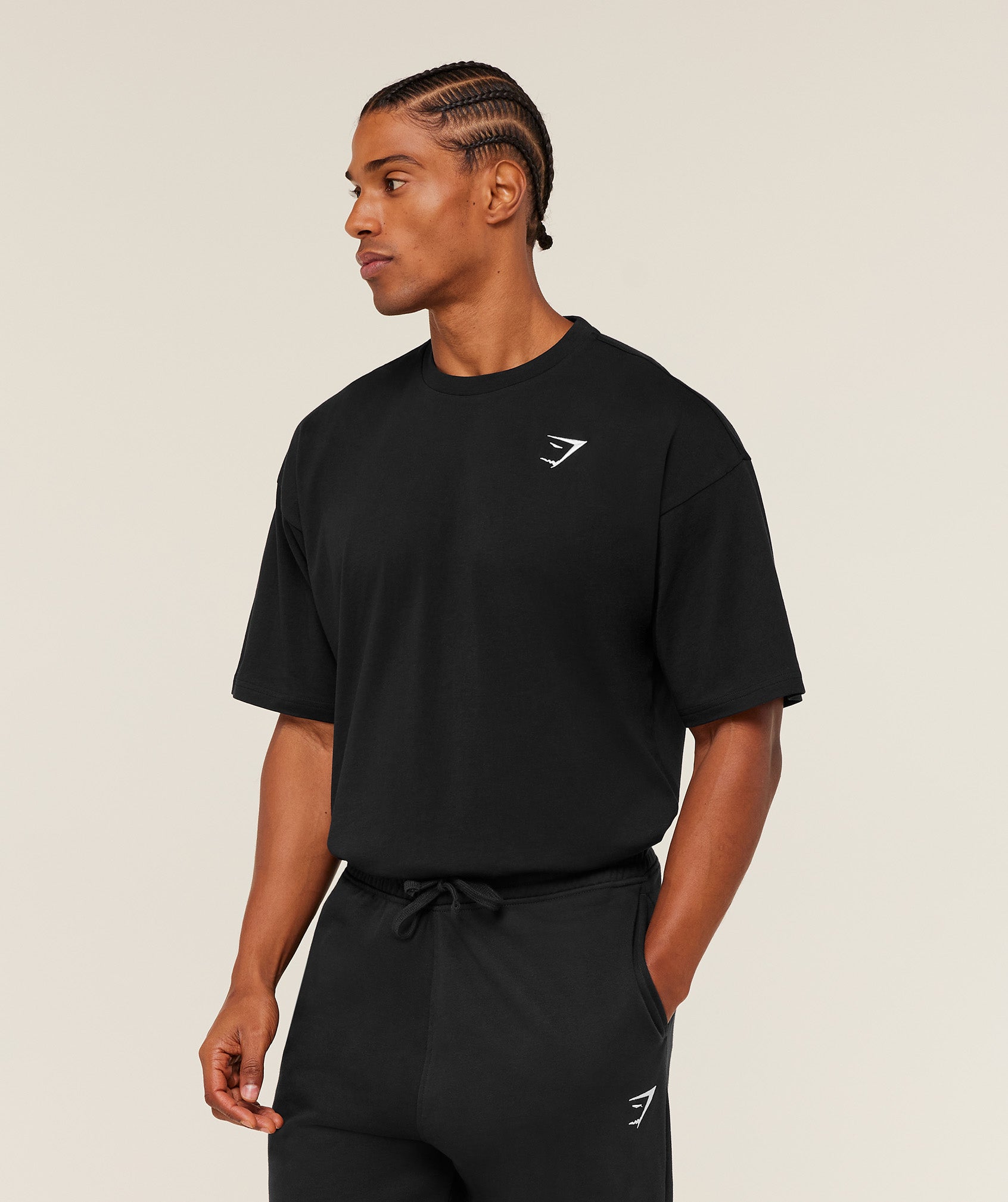 Gymshark Crest Oversized T-Shirt - GS Black