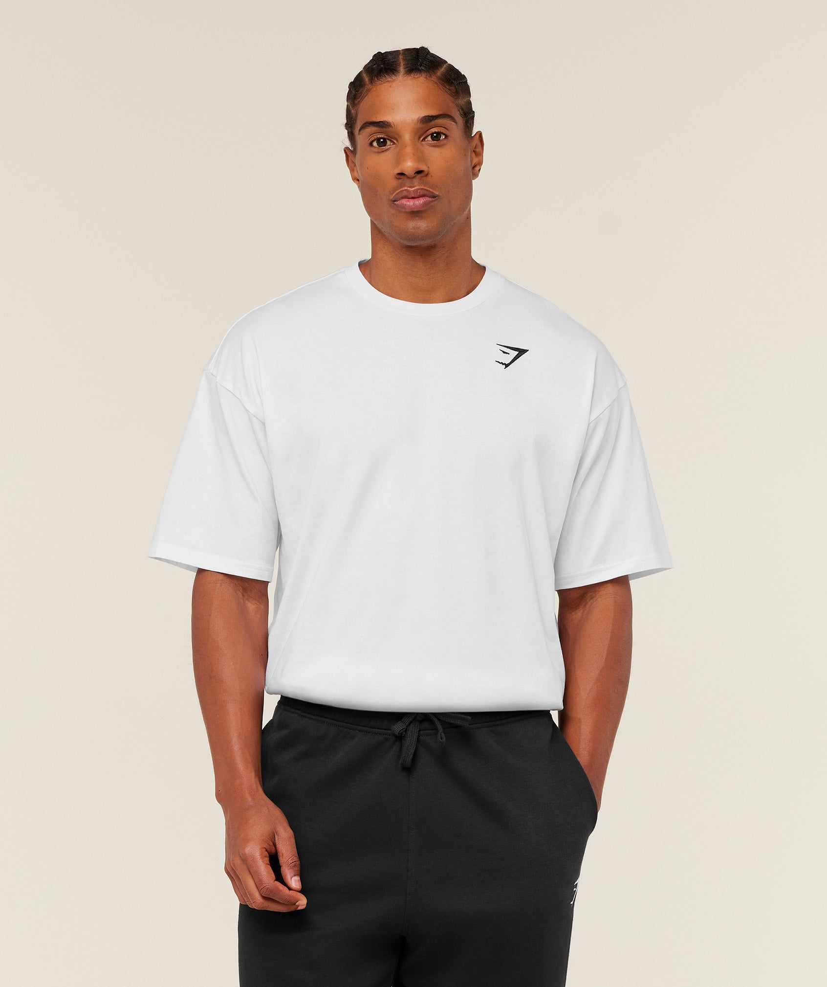 Gymshark Crest Oversized T-Shirt - GS White