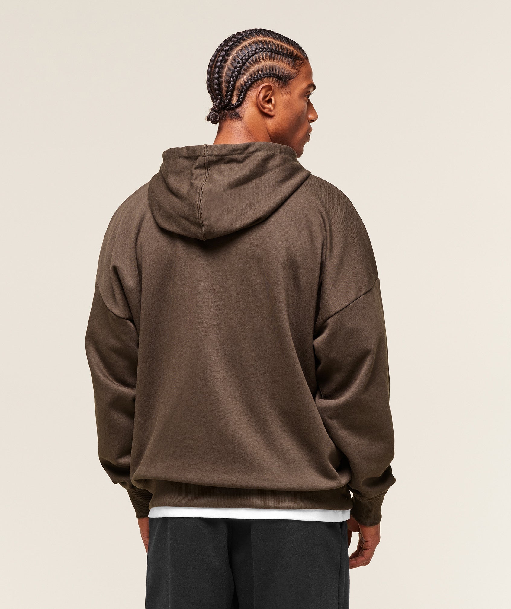 Gymshark Crest Oversized Zip Up Hoodie - Archive Brown