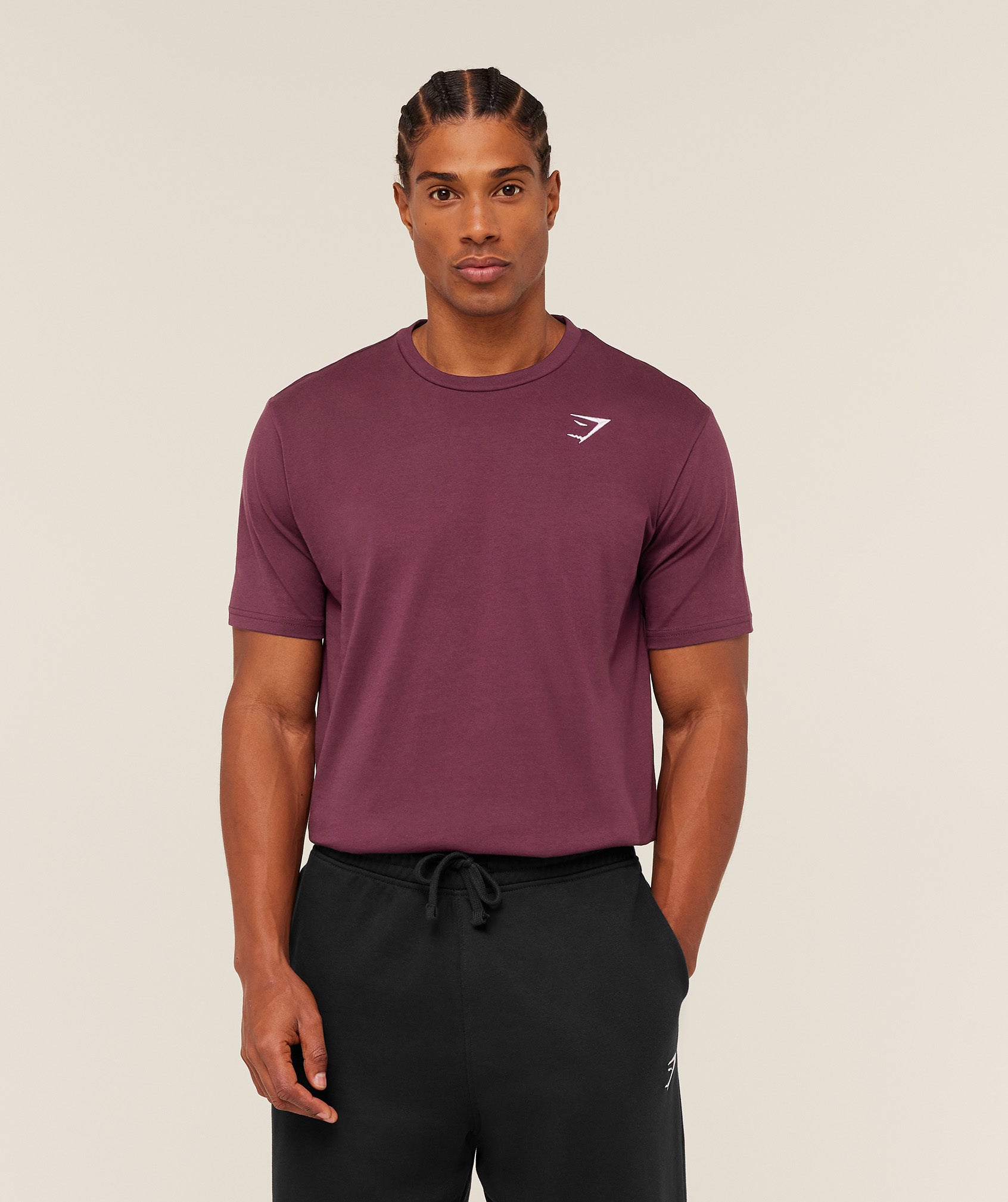 Gymshark Crest T-Shirt - GS Impact Burgundy
