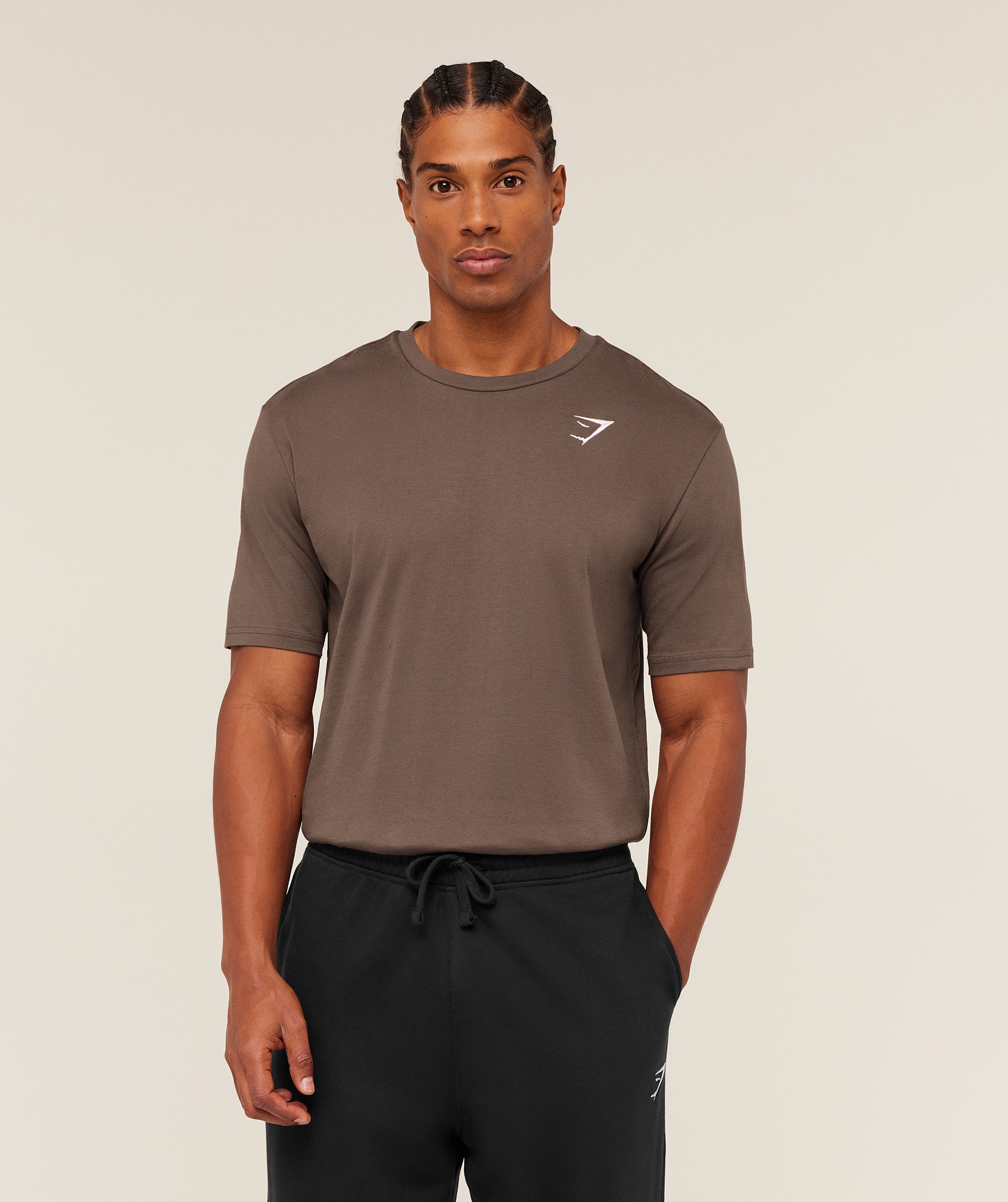 Gymshark Crest T-Shirt - Soft Brown