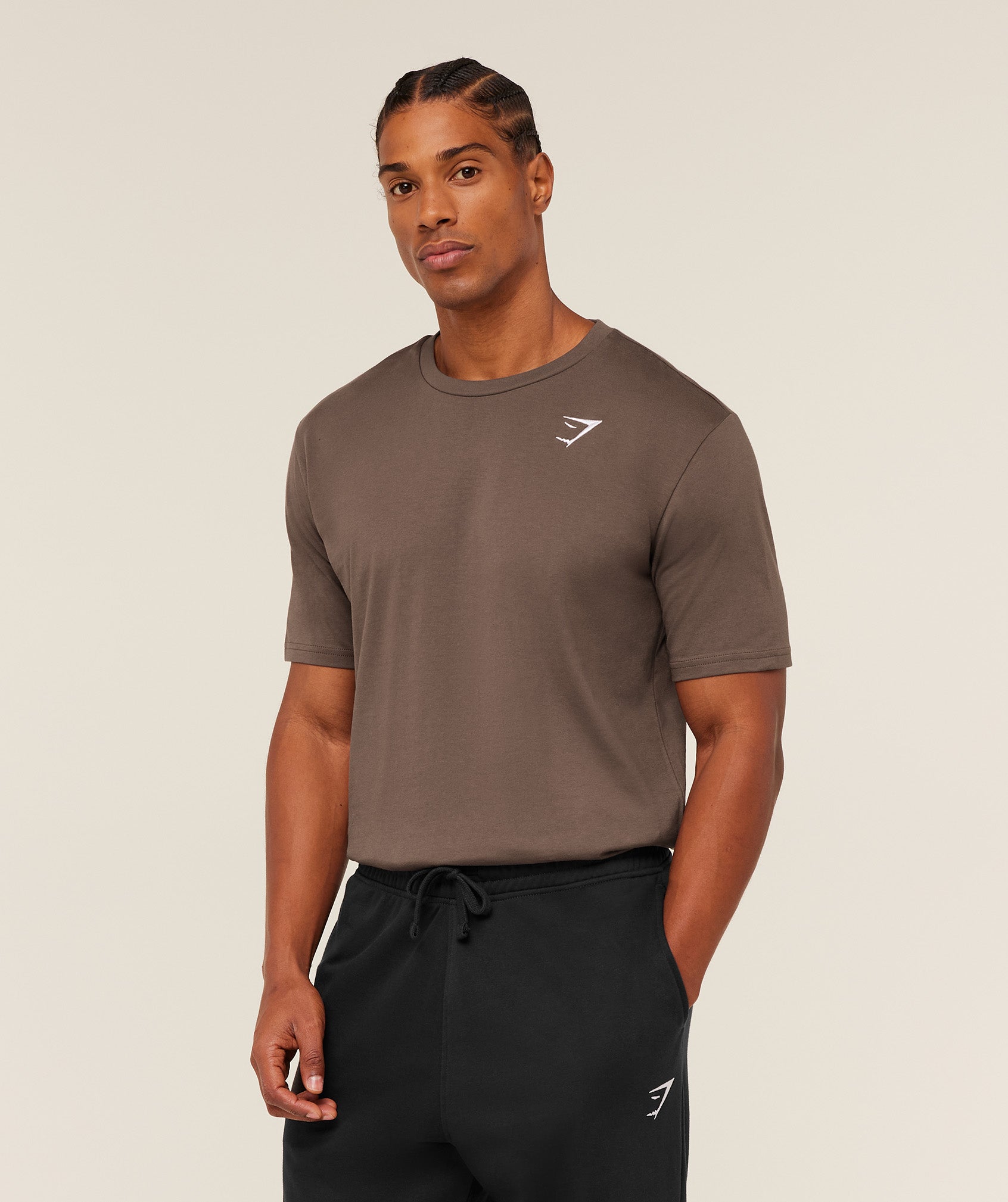 Gymshark Crest T-Shirt - Soft Brown