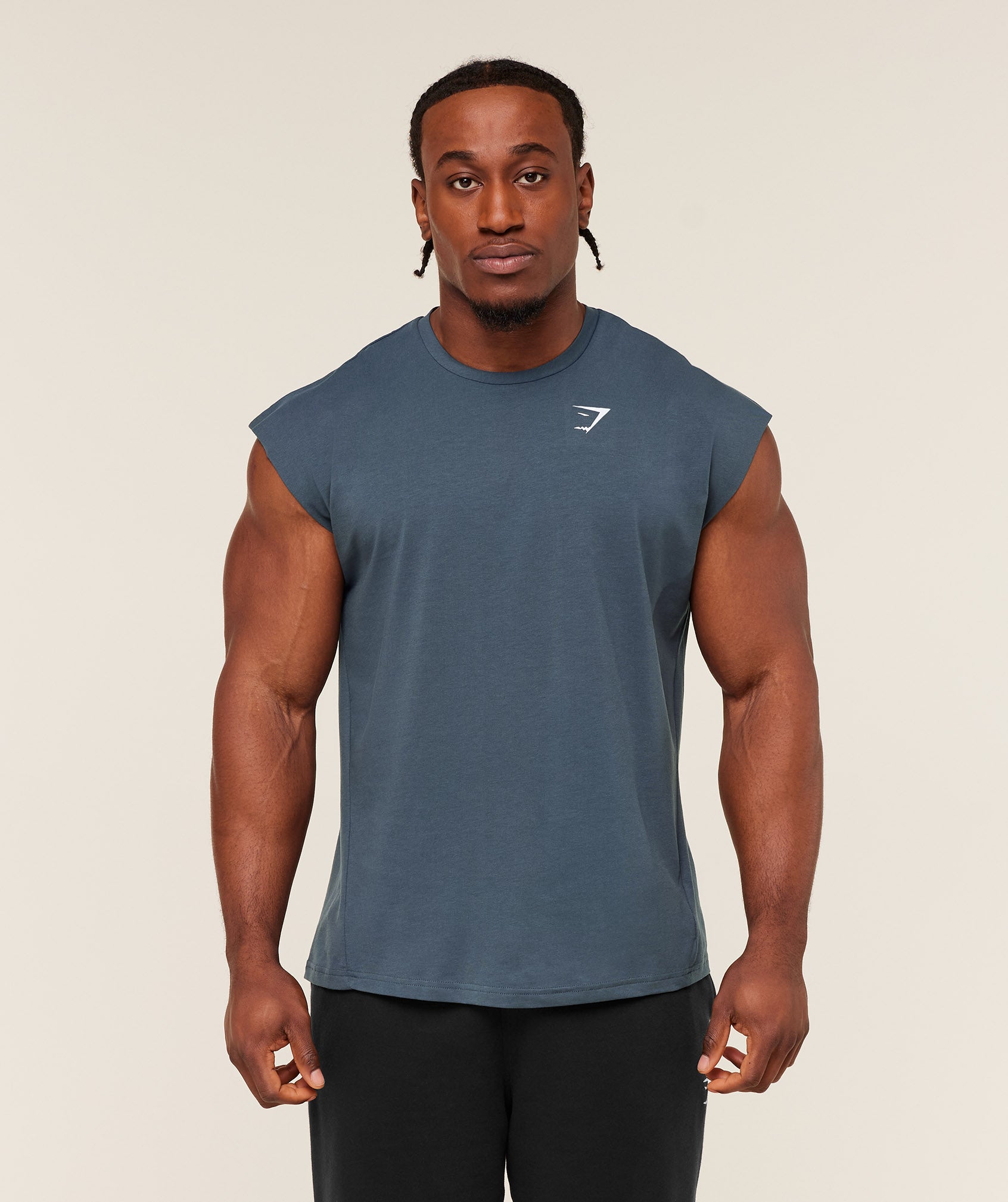 Gymshark Critical Cut Off Tank - GS Stealth Blue