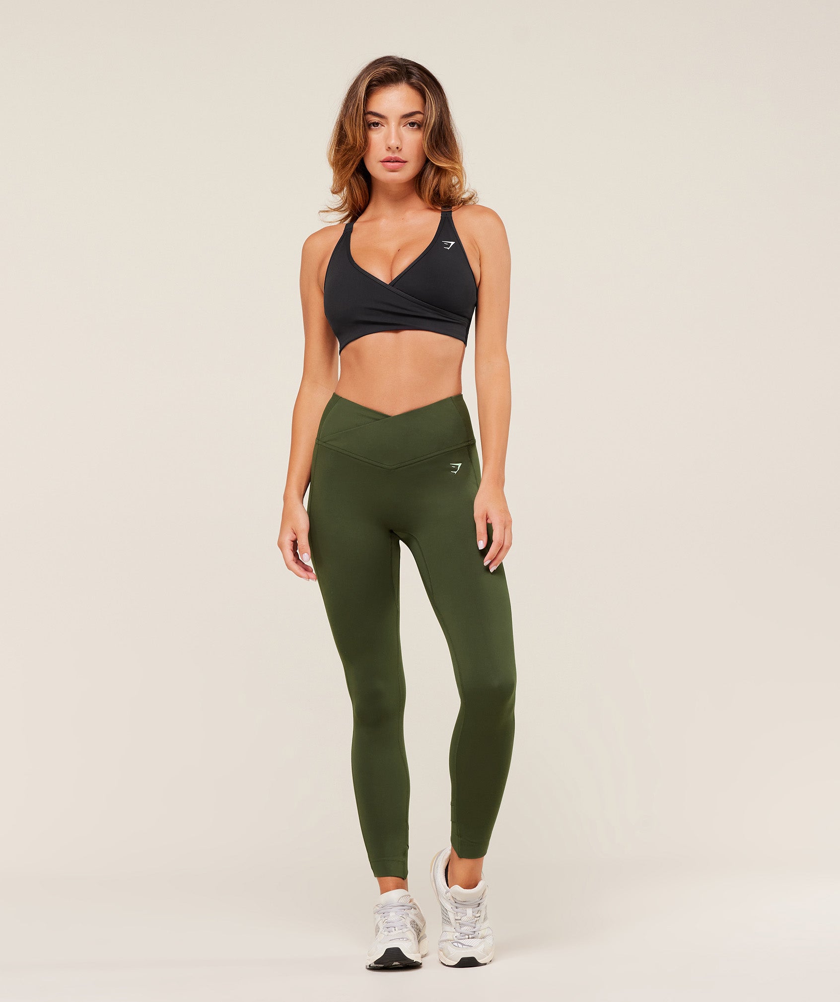 Gymshark Crossover Leggings - Winter Olive