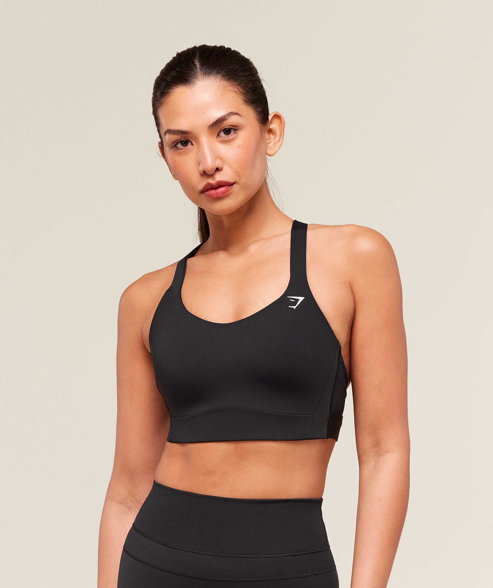 Gymshark Crossover Strap High Support Sports Bra - Black