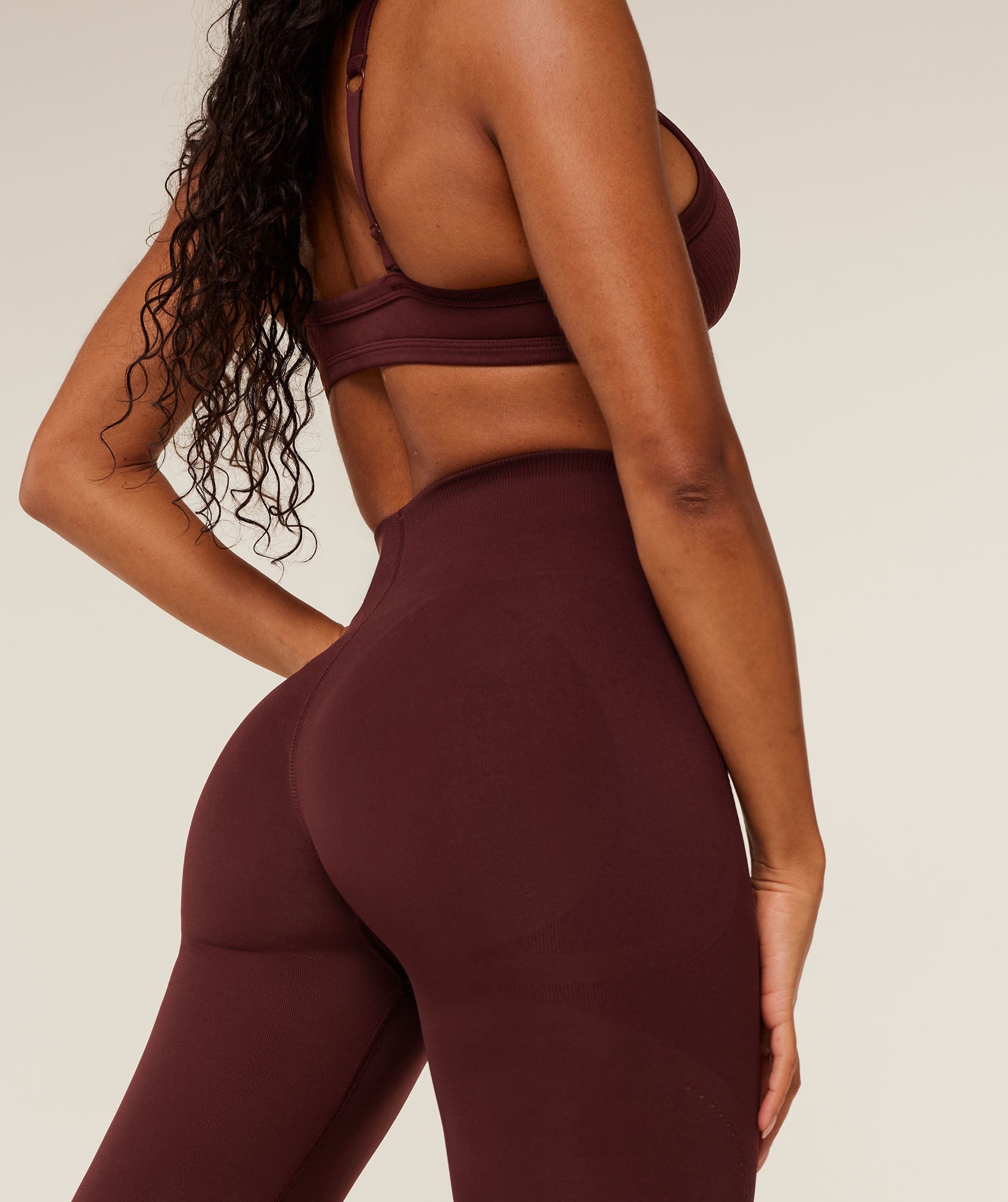 Gymshark Energise Seamless Leggings - Rich Maroon