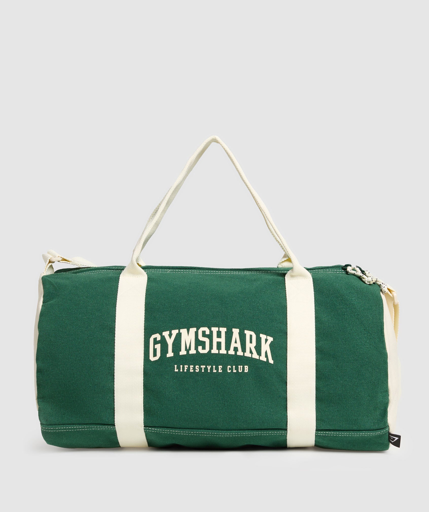 Gymshark Collegiate Canvas Duffle - Classic Green/Oat White