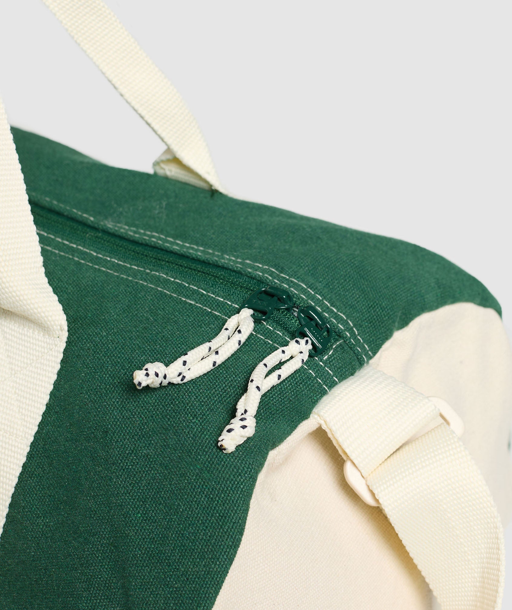 Gymshark Collegiate Canvas Duffle - Classic Green/Oat White