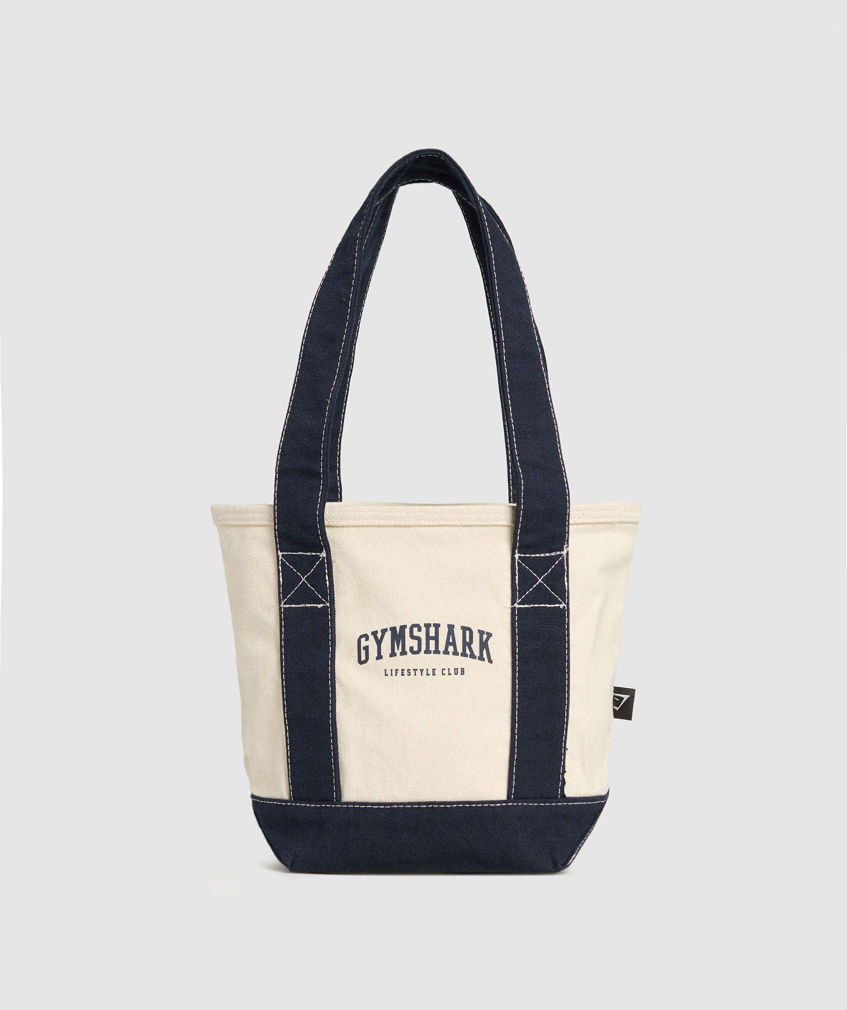 Gymshark Collegiate Mini Tote - Oat White/Heavy Blue