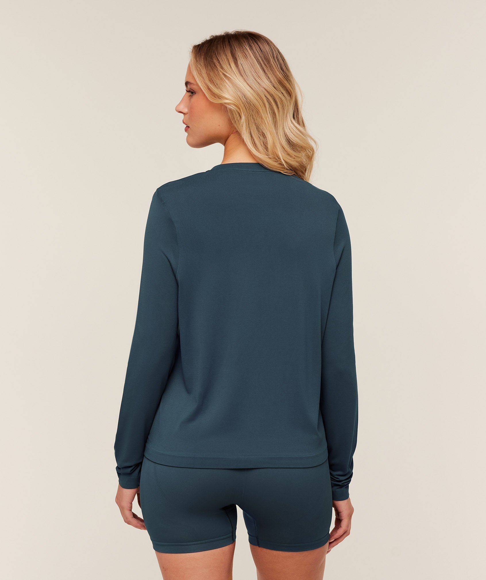 Gymshark Everyday Seamless Long Sleeve Top - GS Stealth Blue