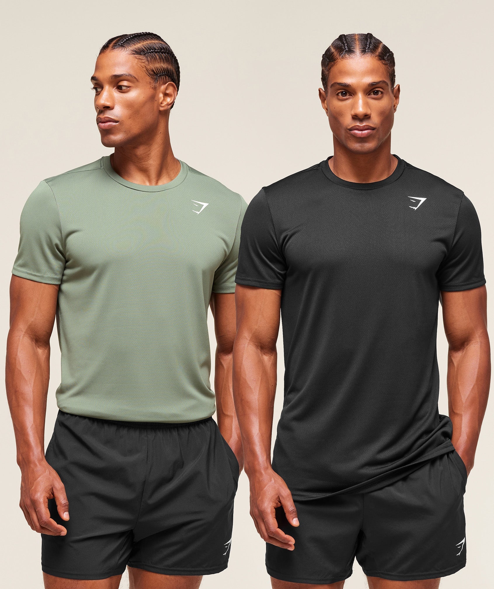 Gymshark Everyday Performance T-Shirt 2 Pack - Unit Green/Black